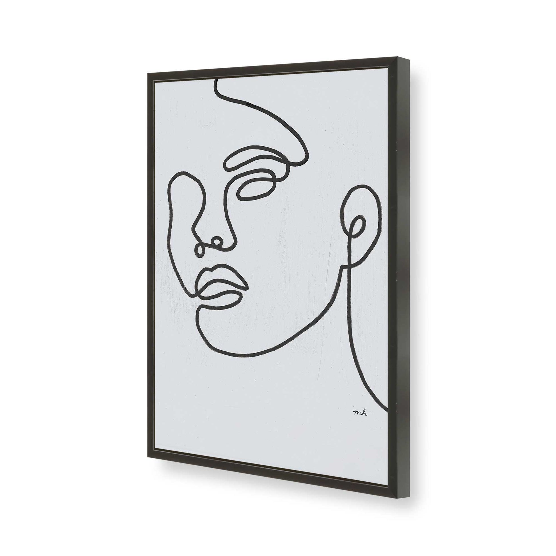 [Color:Satin Black], Picture of art in a Satin Black frame of the corner