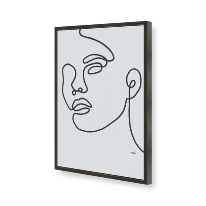 [Color:Satin Black], Picture of art in a Satin Black frame of the corner