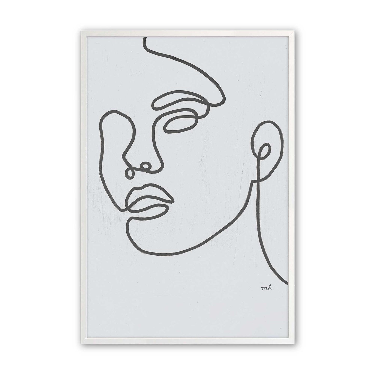 [Color:Opaque White], Picture of art in a Opaque White frame
