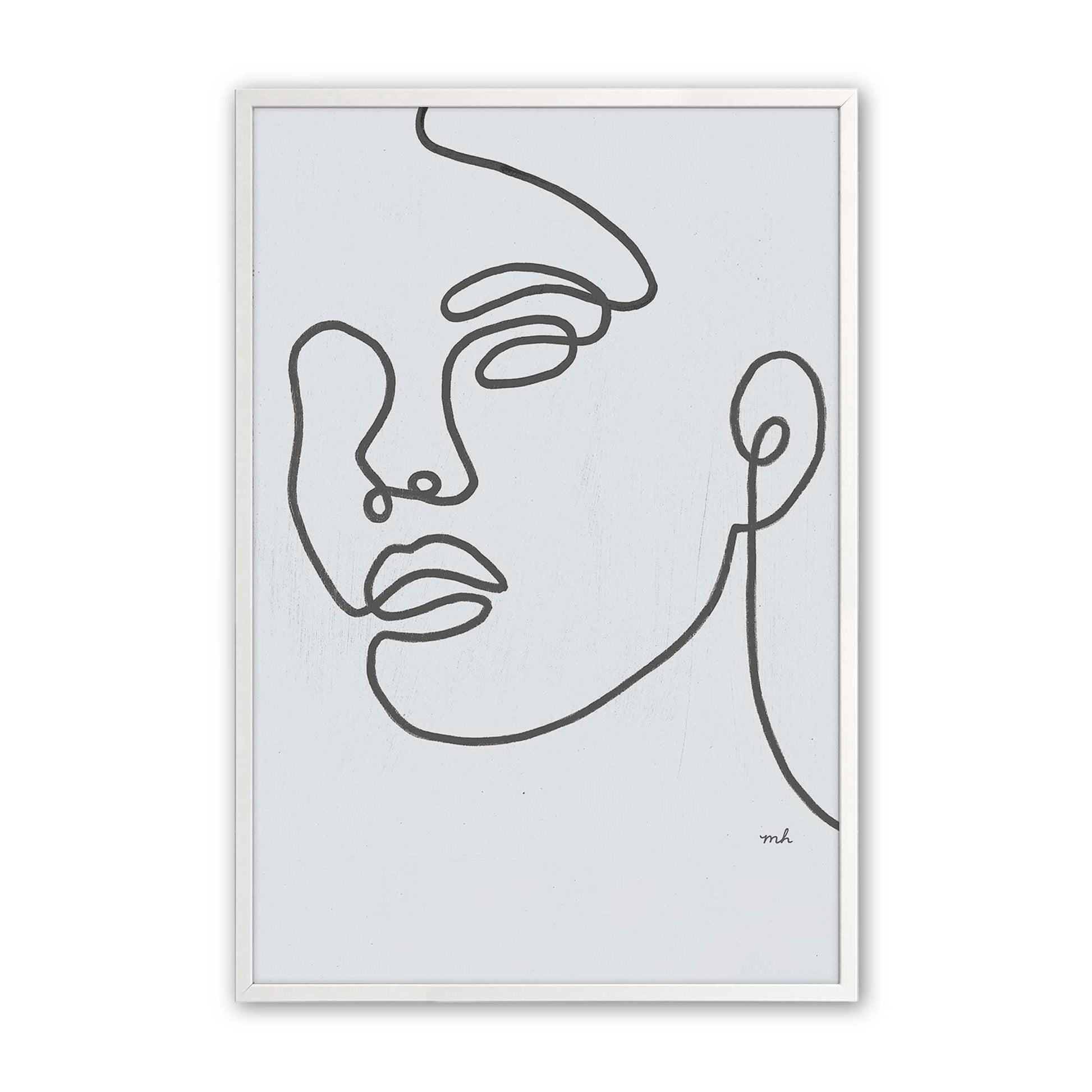 [Color:Opaque White], Picture of art in a Opaque White frame