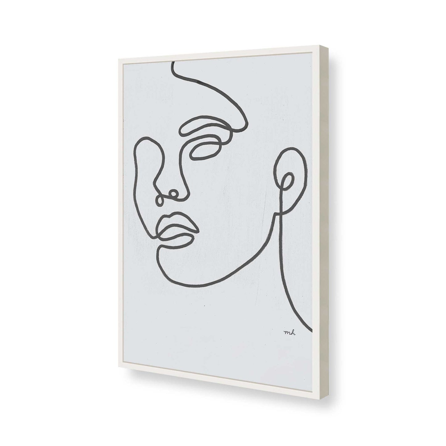 [Color:Opaque White], Picture of art in a Opaque White frame of the corner