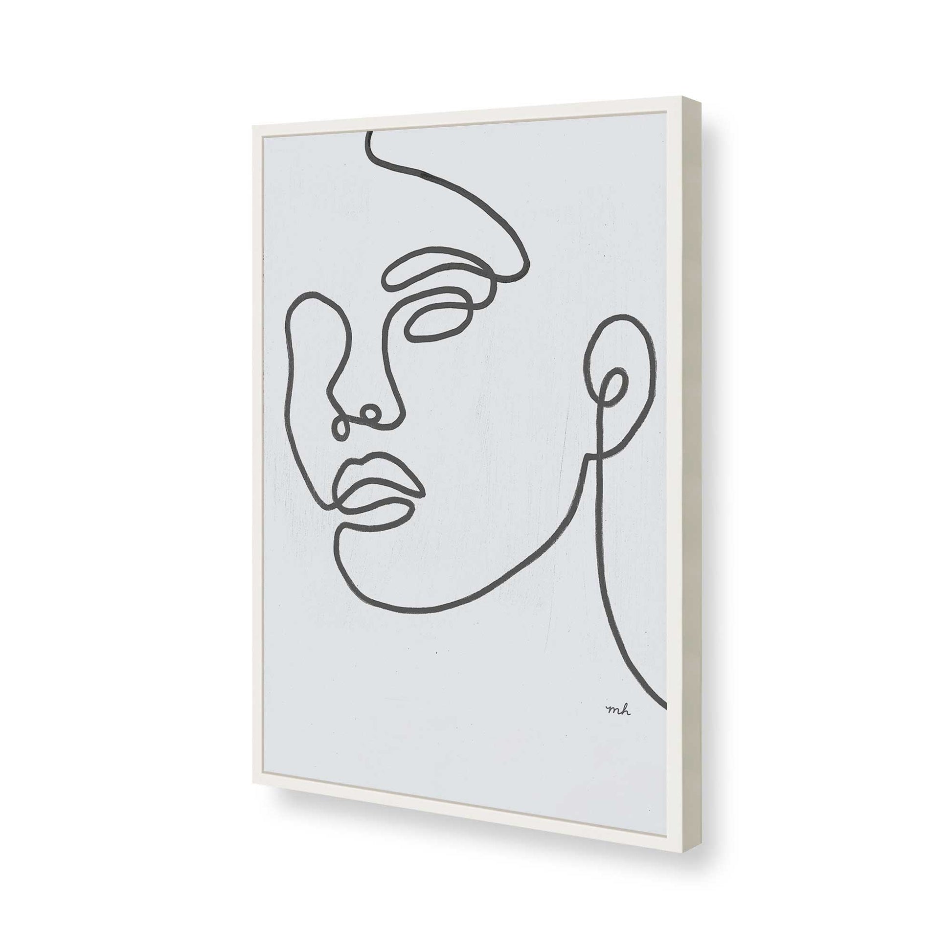 [Color:Opaque White], Picture of art in a Opaque White frame of the corner