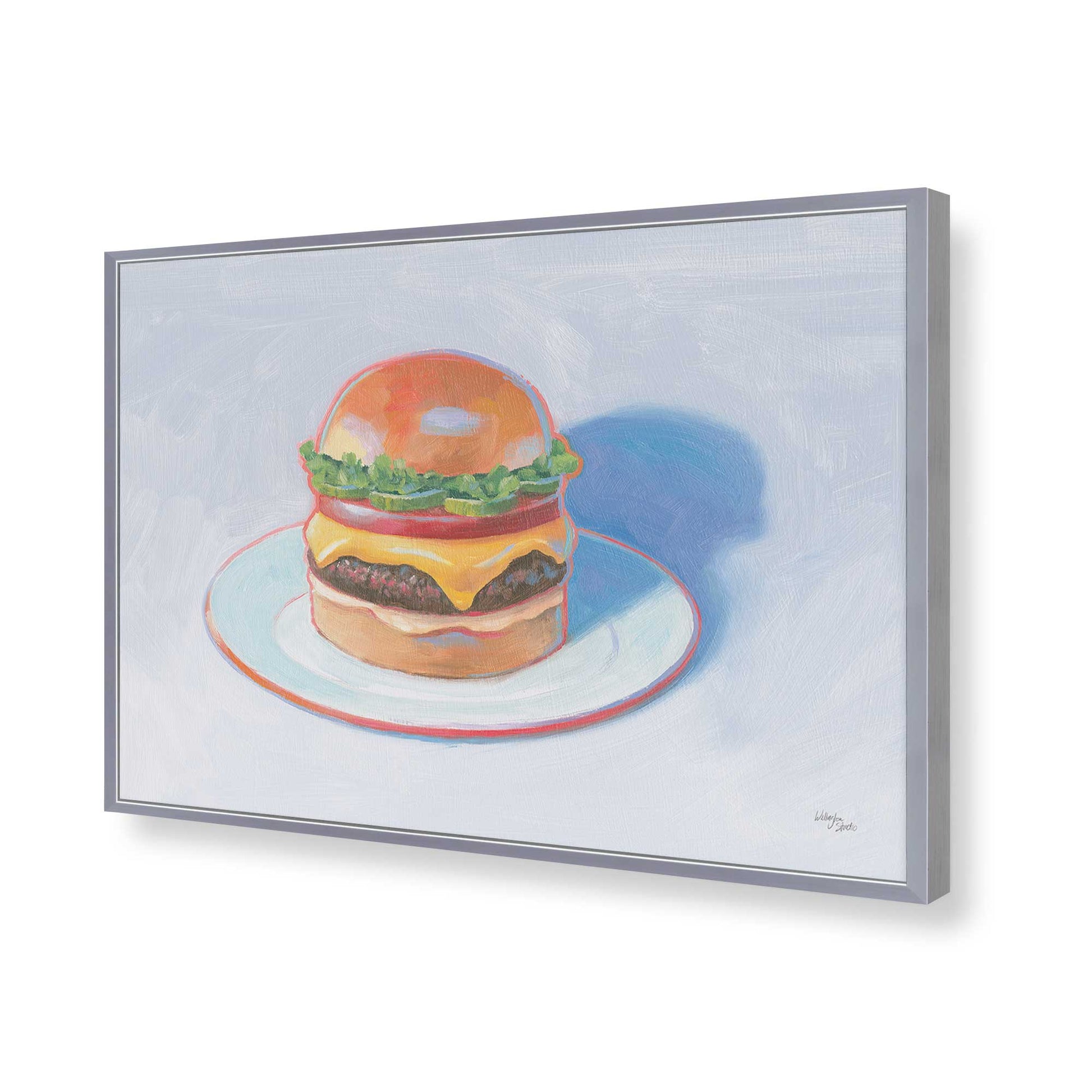 [Color:Polished Chrome], Picture of art in a Polished Chrome frame of the corner