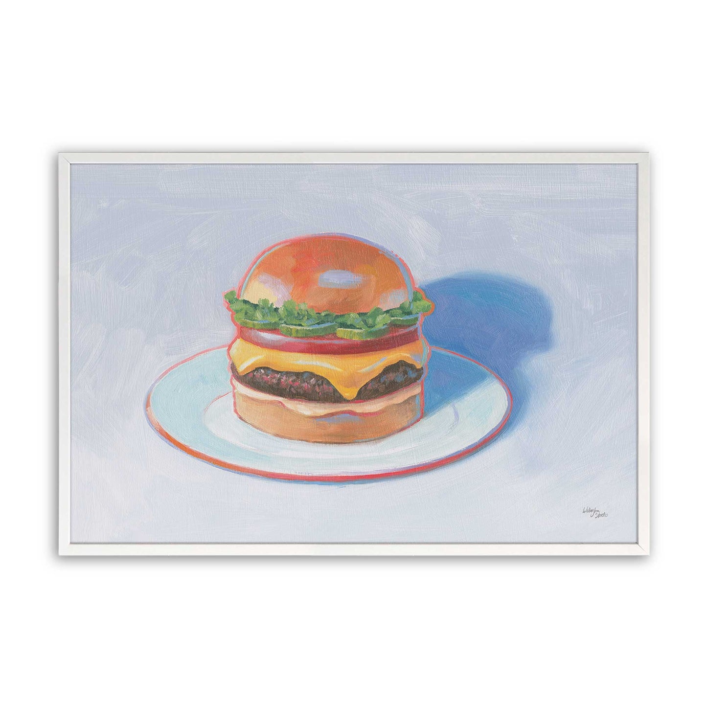[Color:Opaque White], Picture of art in a Opaque White frame