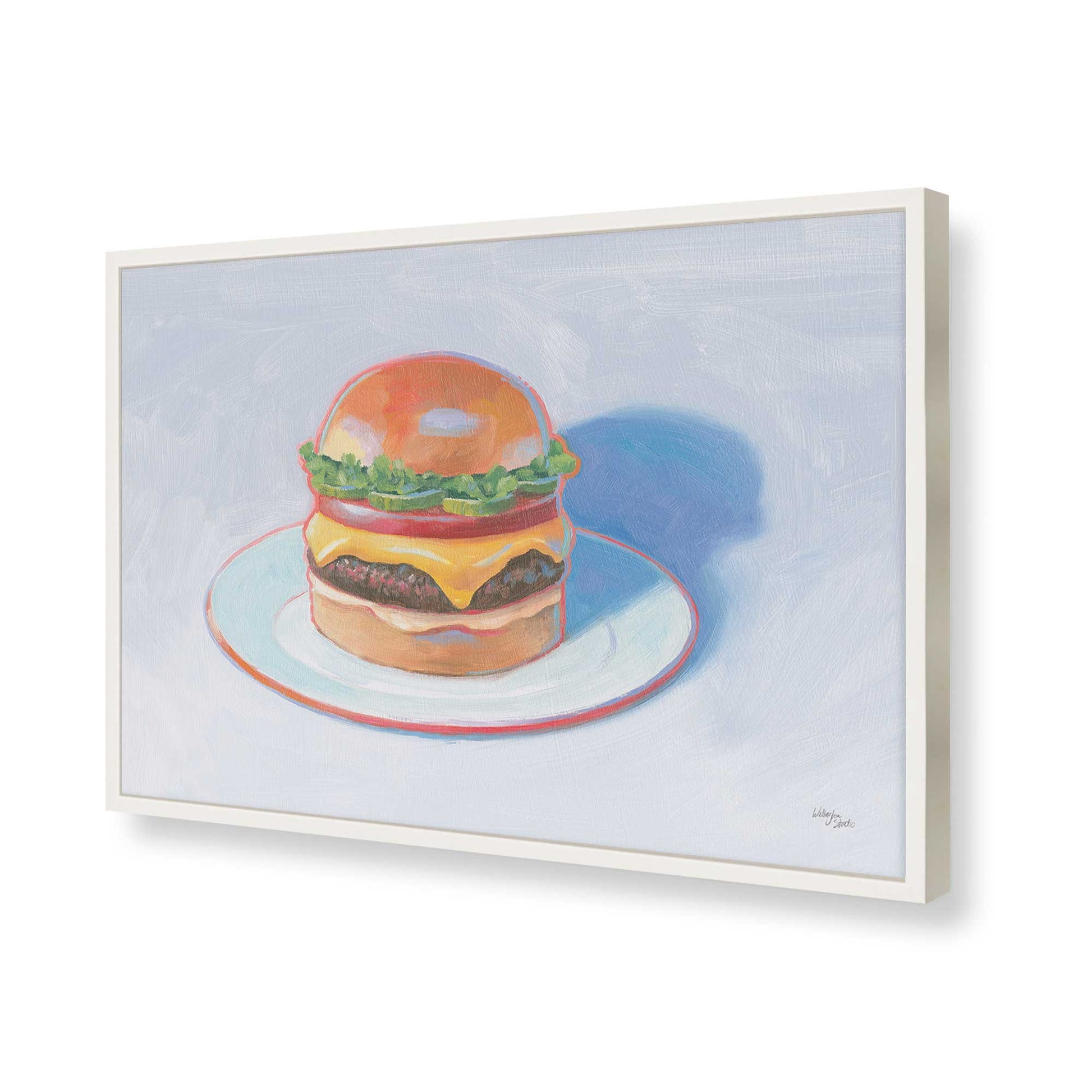 [Color:Opaque White], Picture of art in a Opaque White frame of the corner