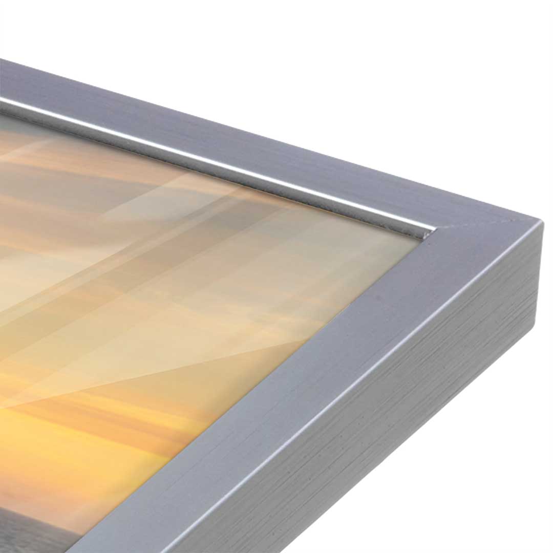[Color:Polished Chrome], Picture of art in a Polished Chrome frame at an angle