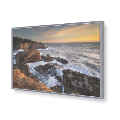 [Color:Polished Chrome], Picture of art in a Polished Chrome frame of the corner