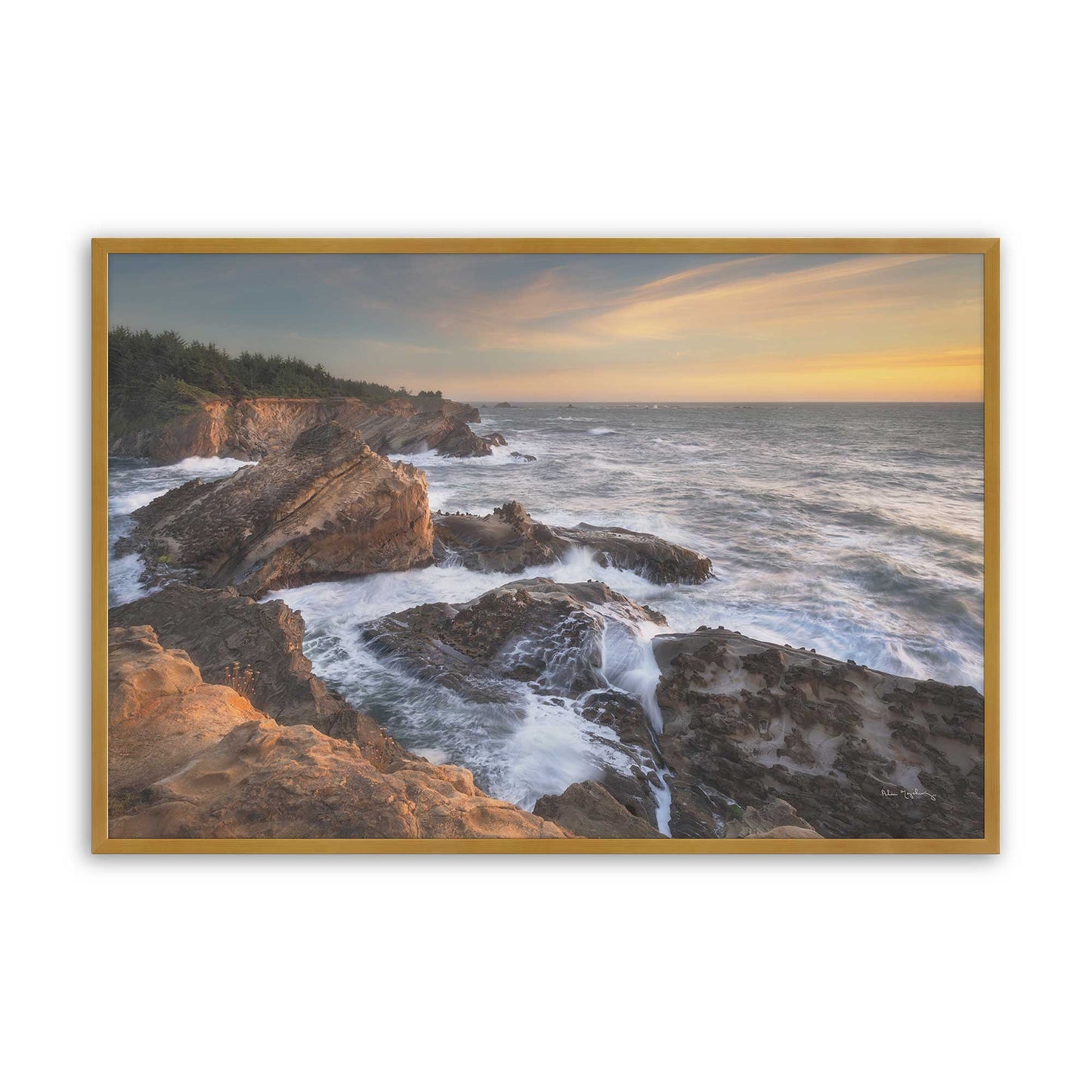 [Color:Polished Gold], Picture of art in a Polished Gold frame