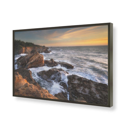 [Color:Satin Black], Picture of art in a Satin Black frame of the corner