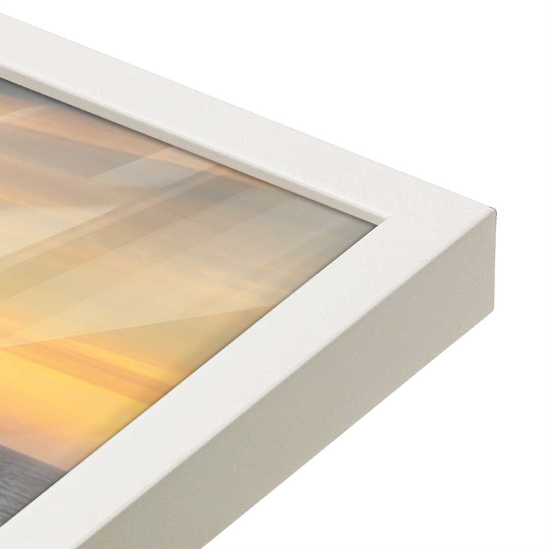 [Color:Opaque White], Picture of art in a Opaque White frame at an angle