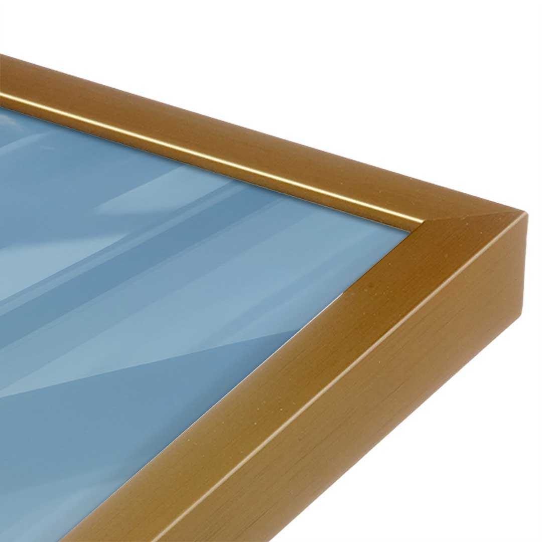[Color:Polished Gold], Picture of art in a Polished Gold frame at an angle