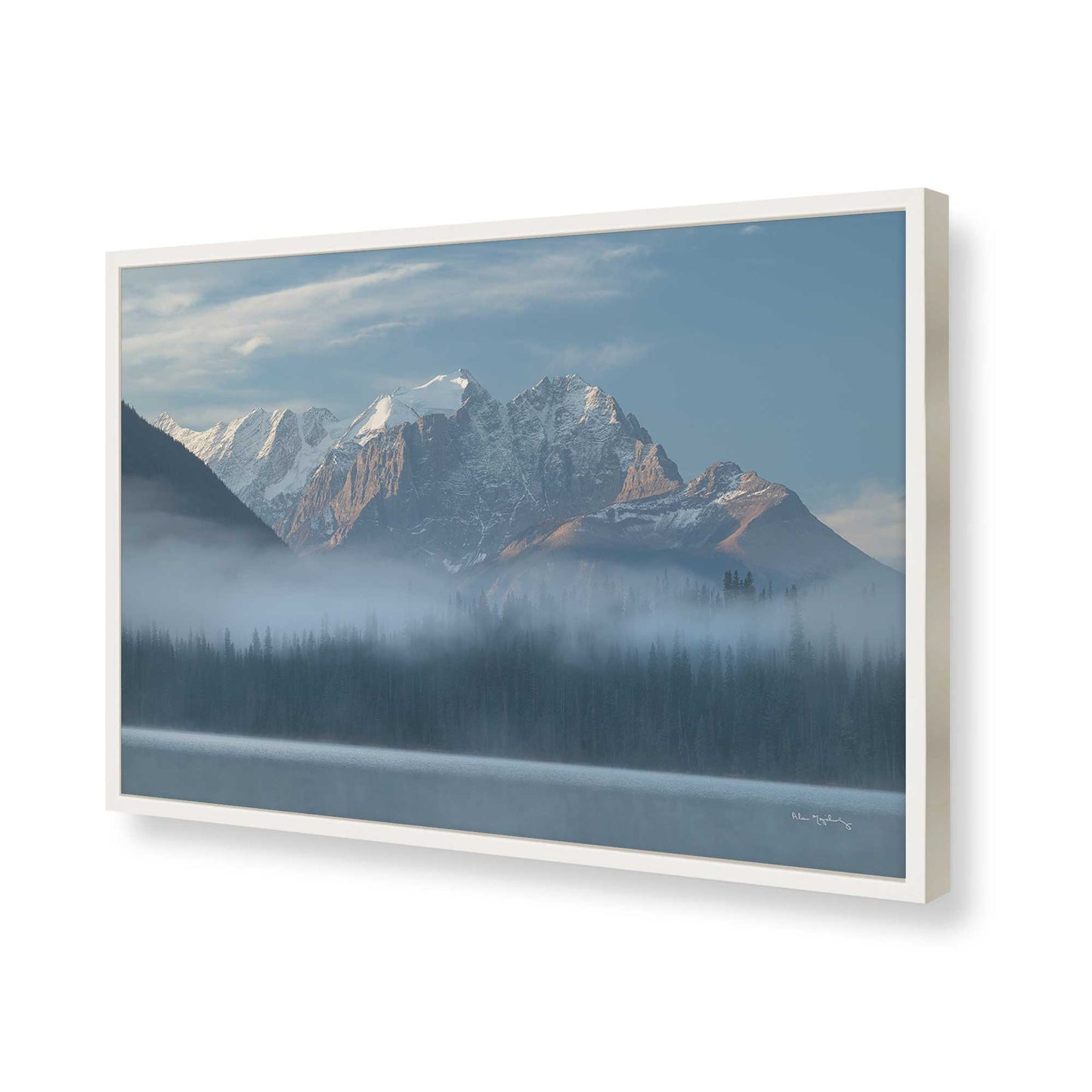 [Color:Opaque White], Picture of art in a Opaque White frame of the corner