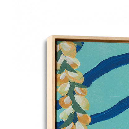 [Color:American Maple], Picture of art in a American Maple frame at an angle