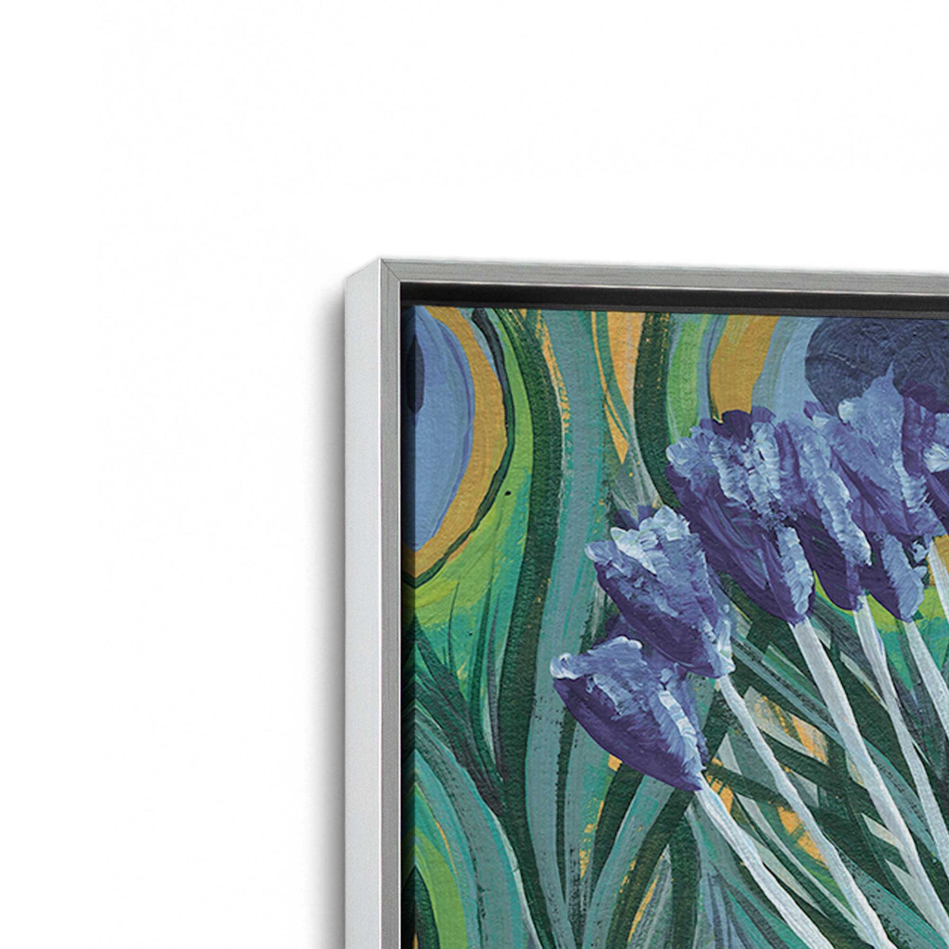 [Color:Polished Chrome], Picture of art in a Polished Chrome frame at an angle