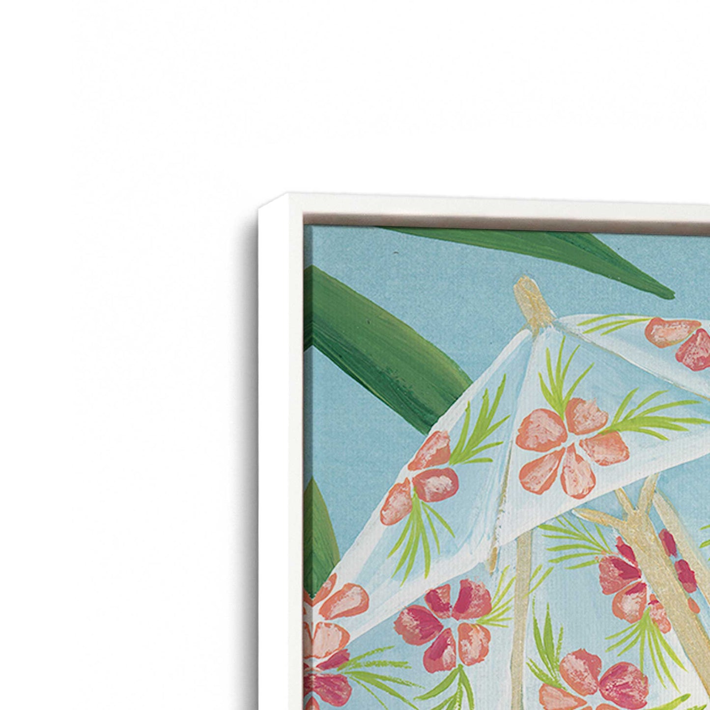 [Color:Opaque White], Picture of art in a White frame at an angle