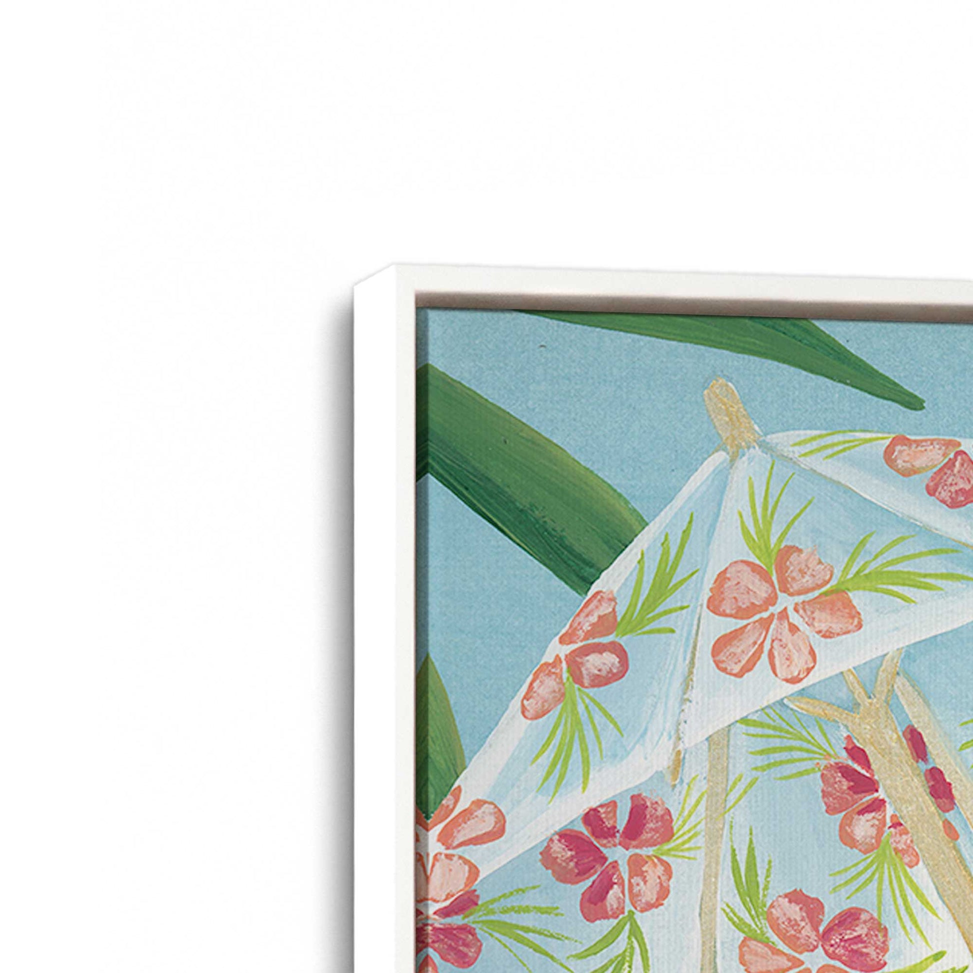 [Color:Opaque White], Picture of art in a White frame at an angle