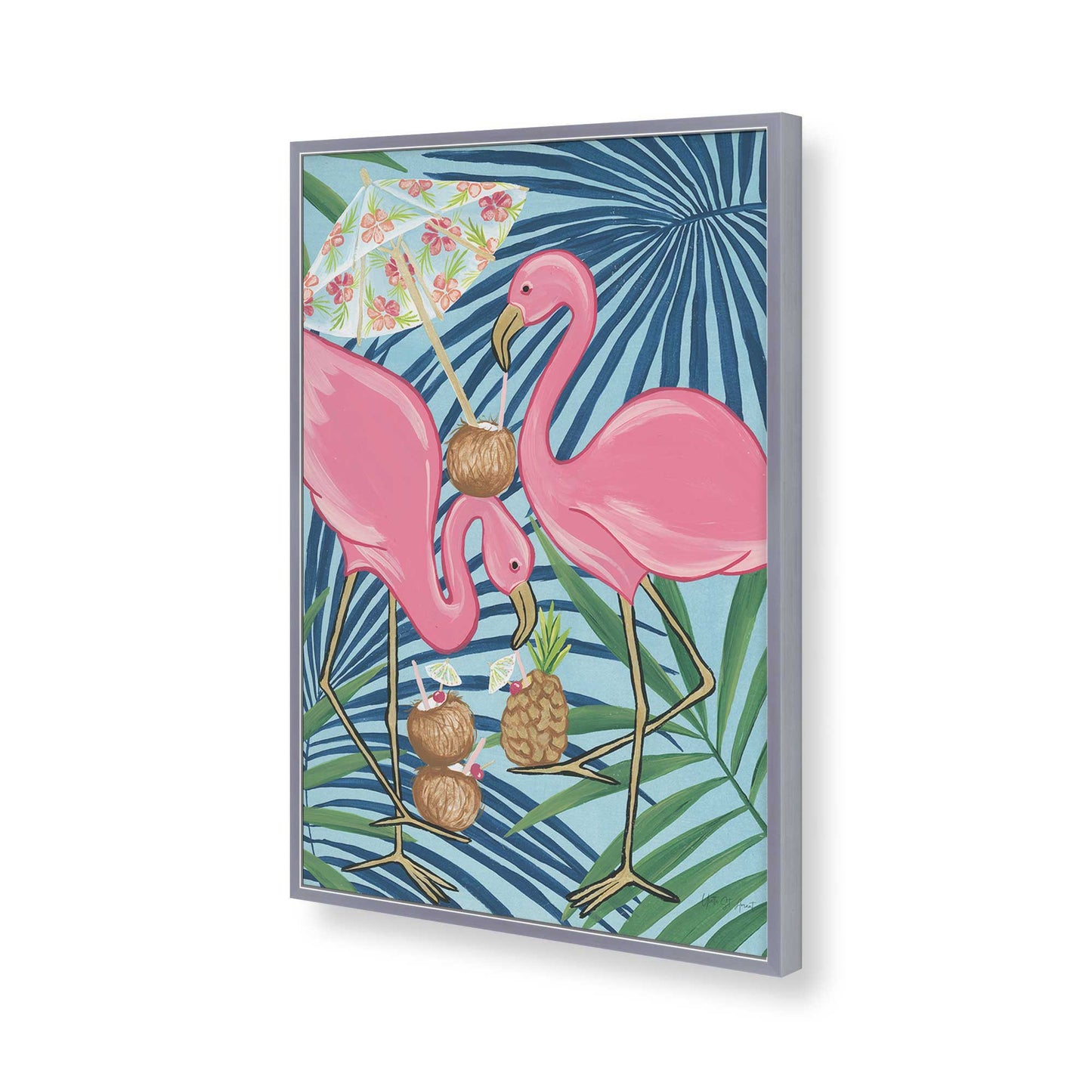 [Color:Polished Chrome], Picture of art in a Polished Chrome frame of the corner