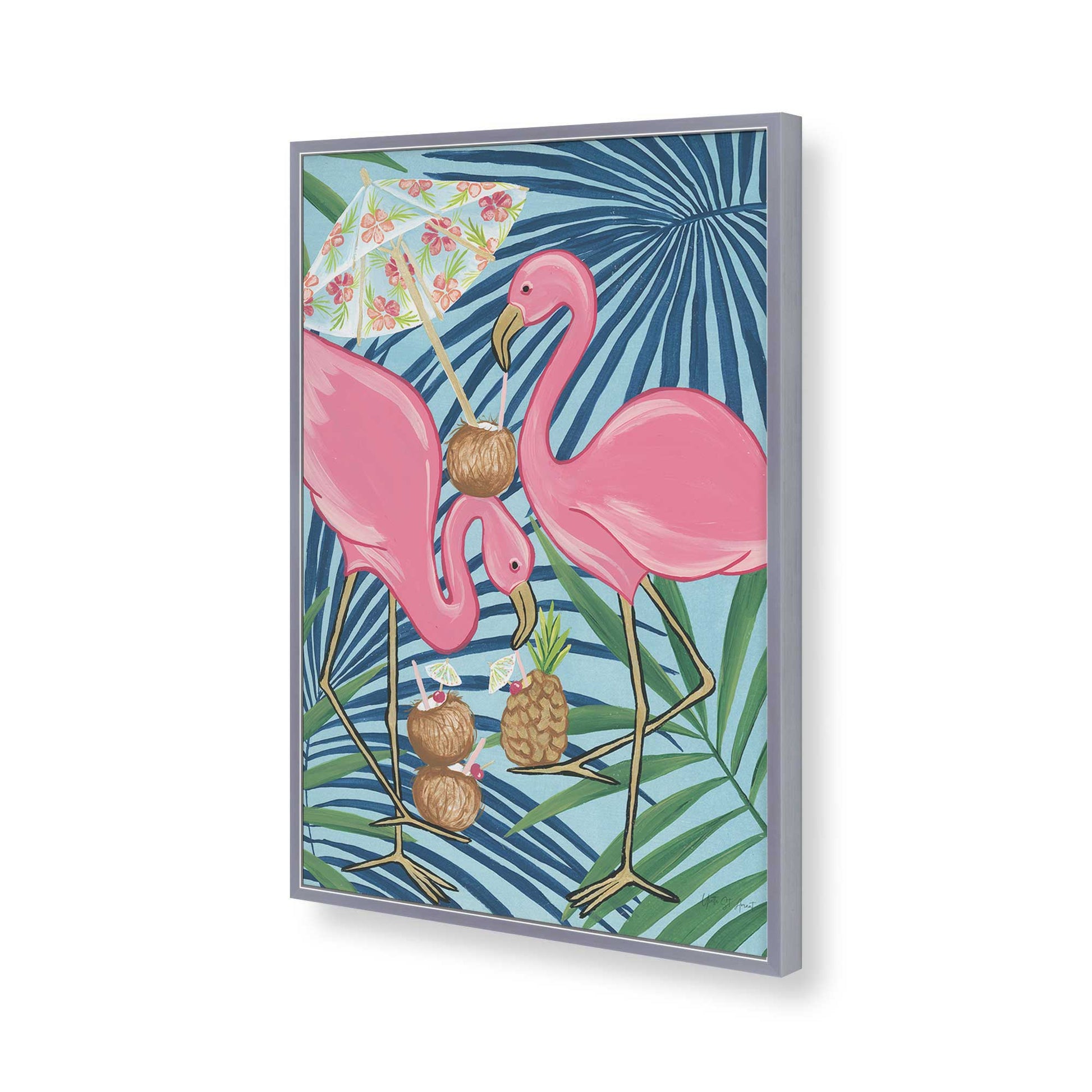 [Color:Polished Chrome], Picture of art in a Polished Chrome frame of the corner