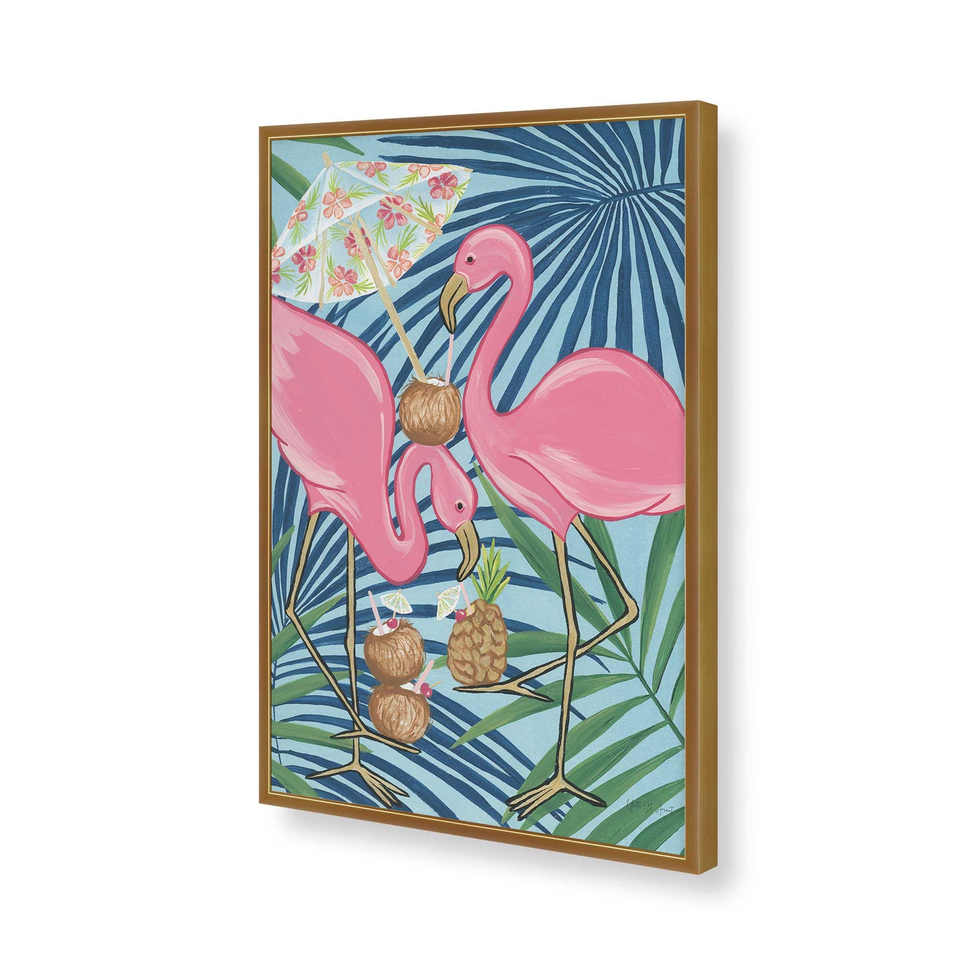 [Color:Polished Gold], Picture of art in a Polished Gold frame of the corner