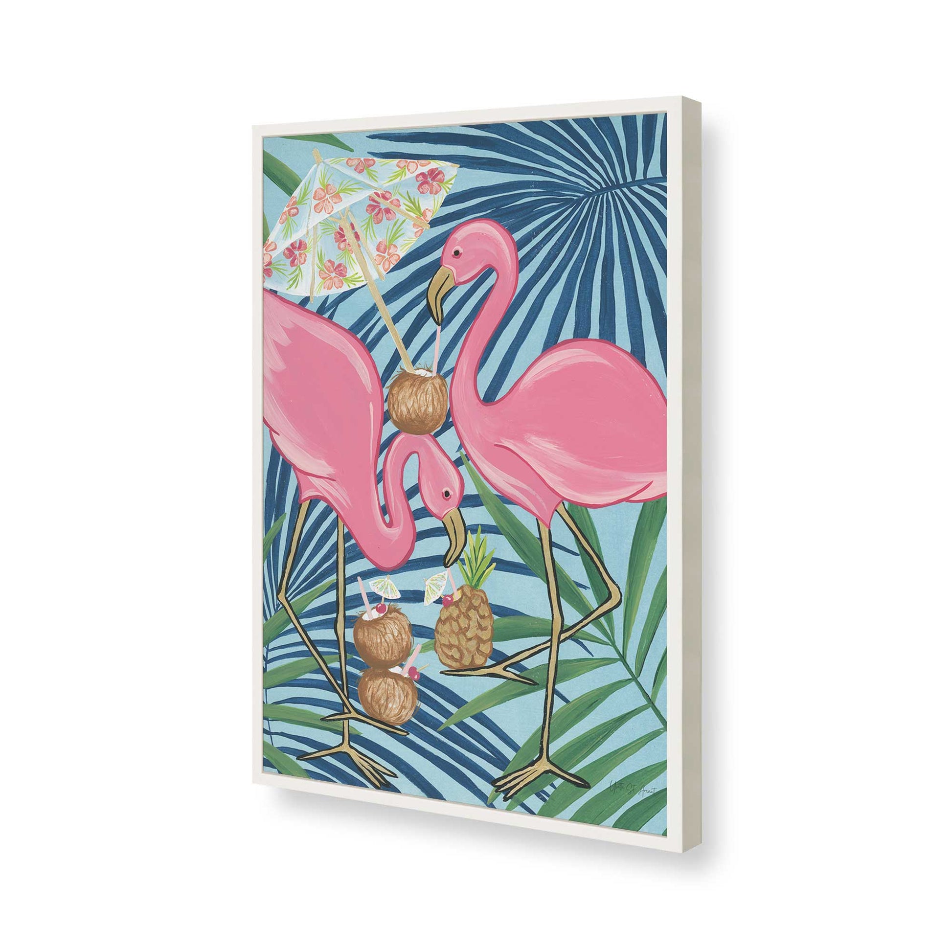 [Color:Opaque White], Picture of art in a Opaque White frame of the corner