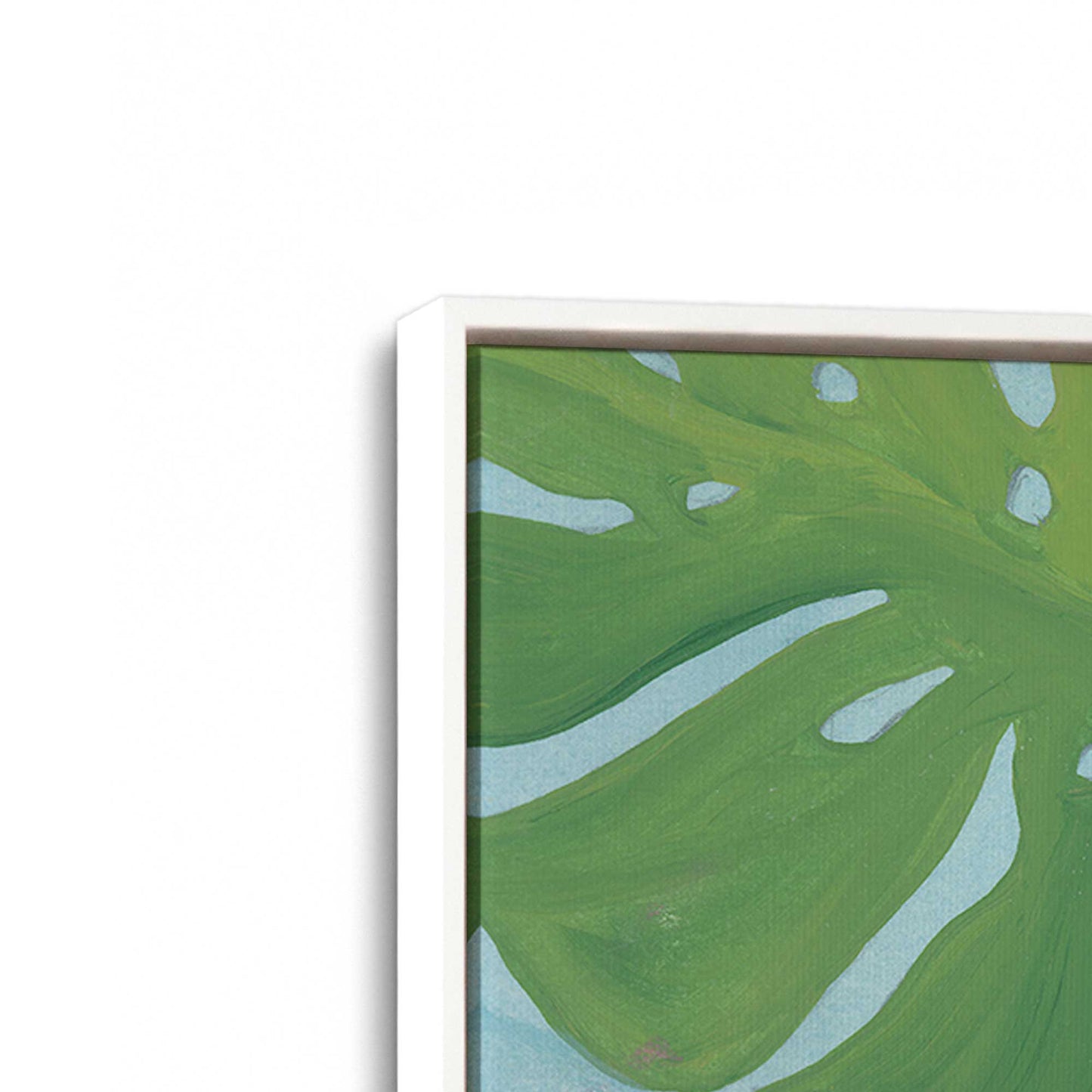 [Color:Opaque White], Picture of art in a White frame at an angle