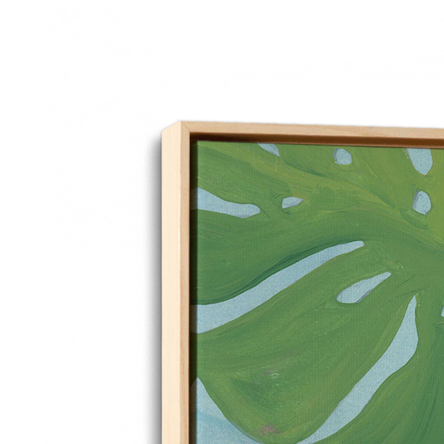 [Color:American Maple], Picture of art in a American Maple frame at an angle
