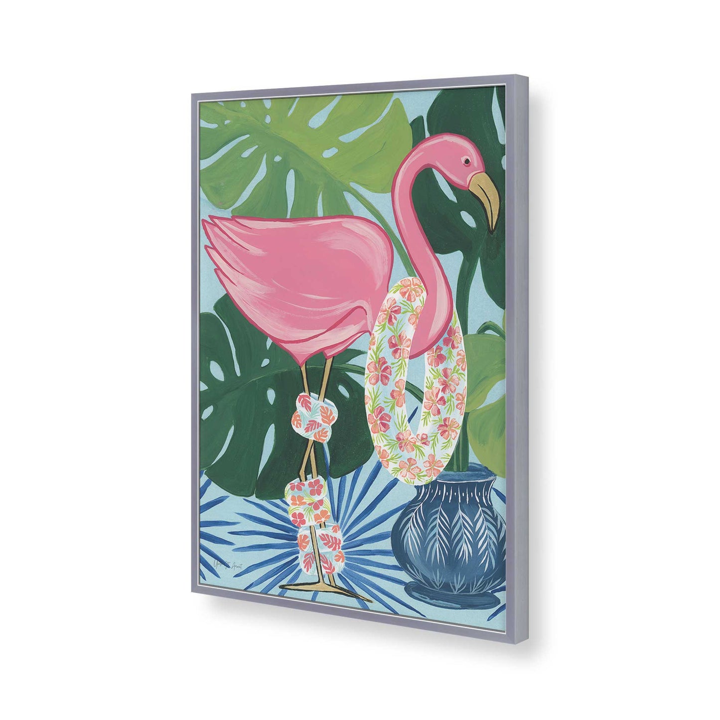 [Color:Polished Chrome], Picture of art in a Polished Chrome frame of the corner