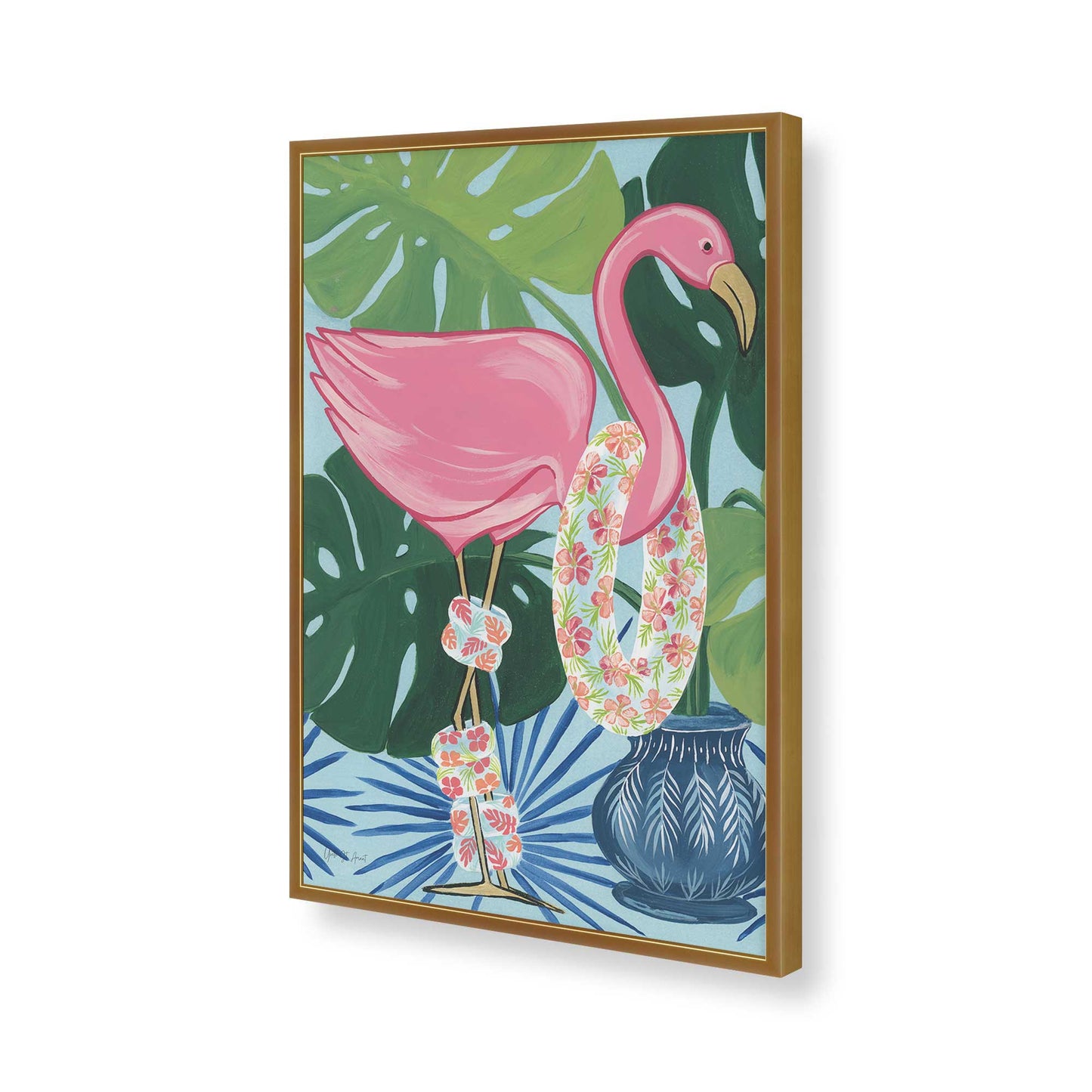 [Color:Polished Gold], Picture of art in a Polished Gold frame of the corner