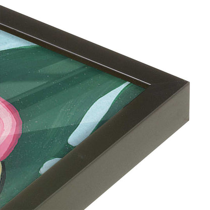 [Color:Satin Black], Picture of art in a Satin Black frame at an angle