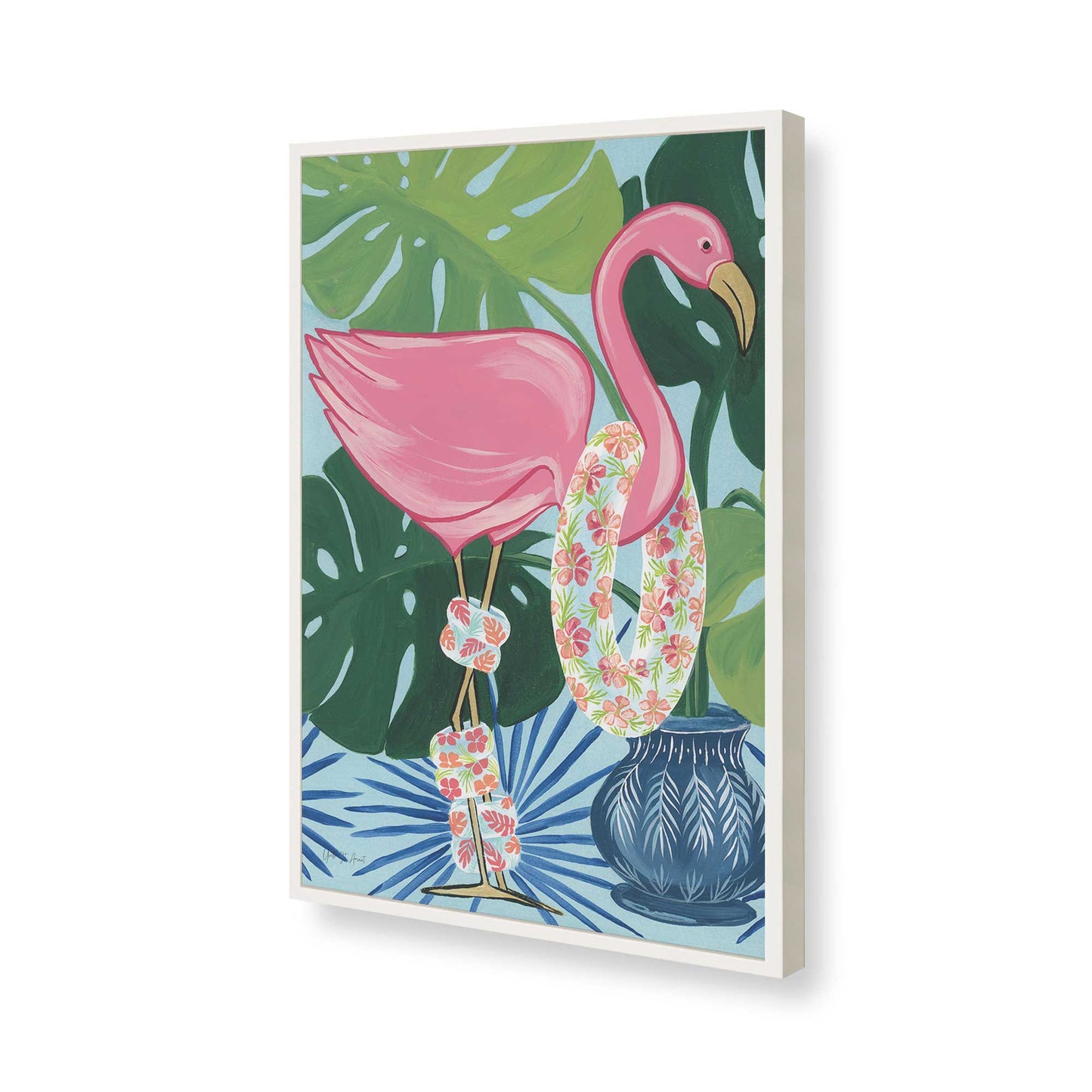 [Color:Opaque White], Picture of art in a Opaque White frame of the corner