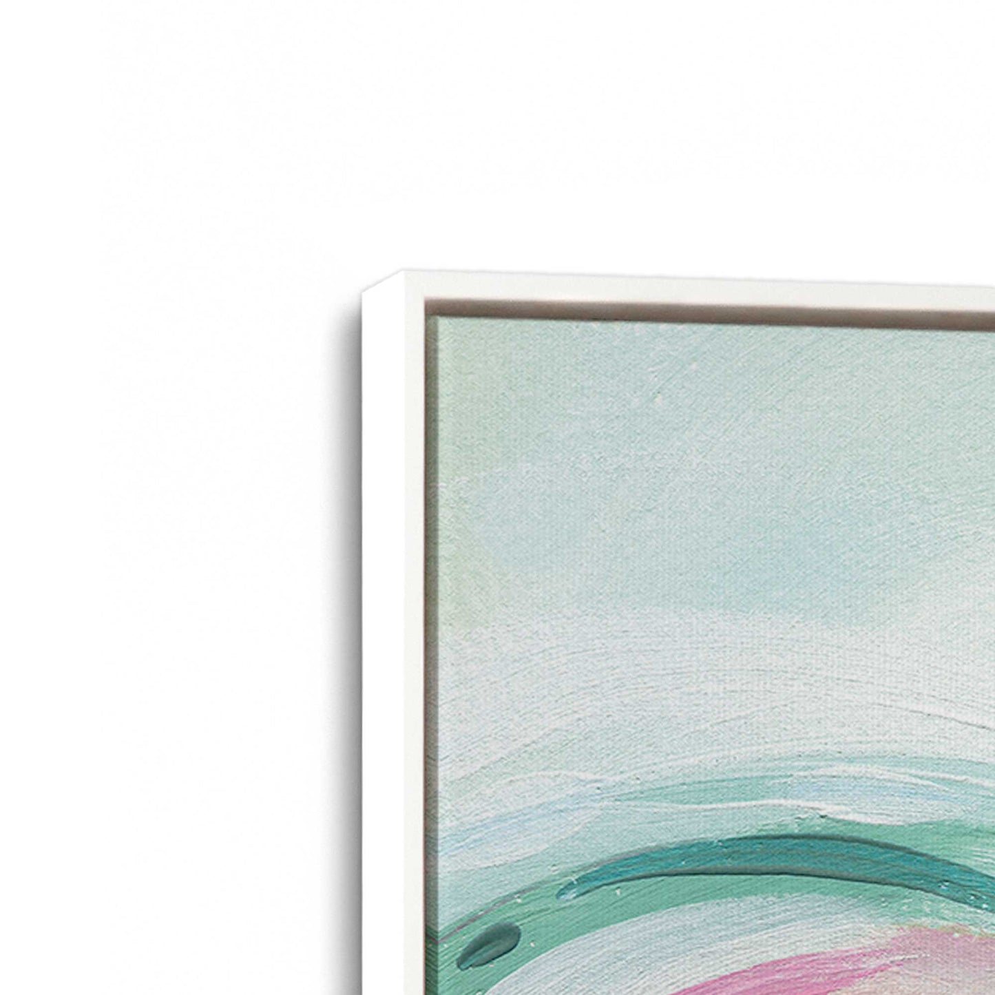 [Color:Opaque White], Picture of art in a White frame at an angle