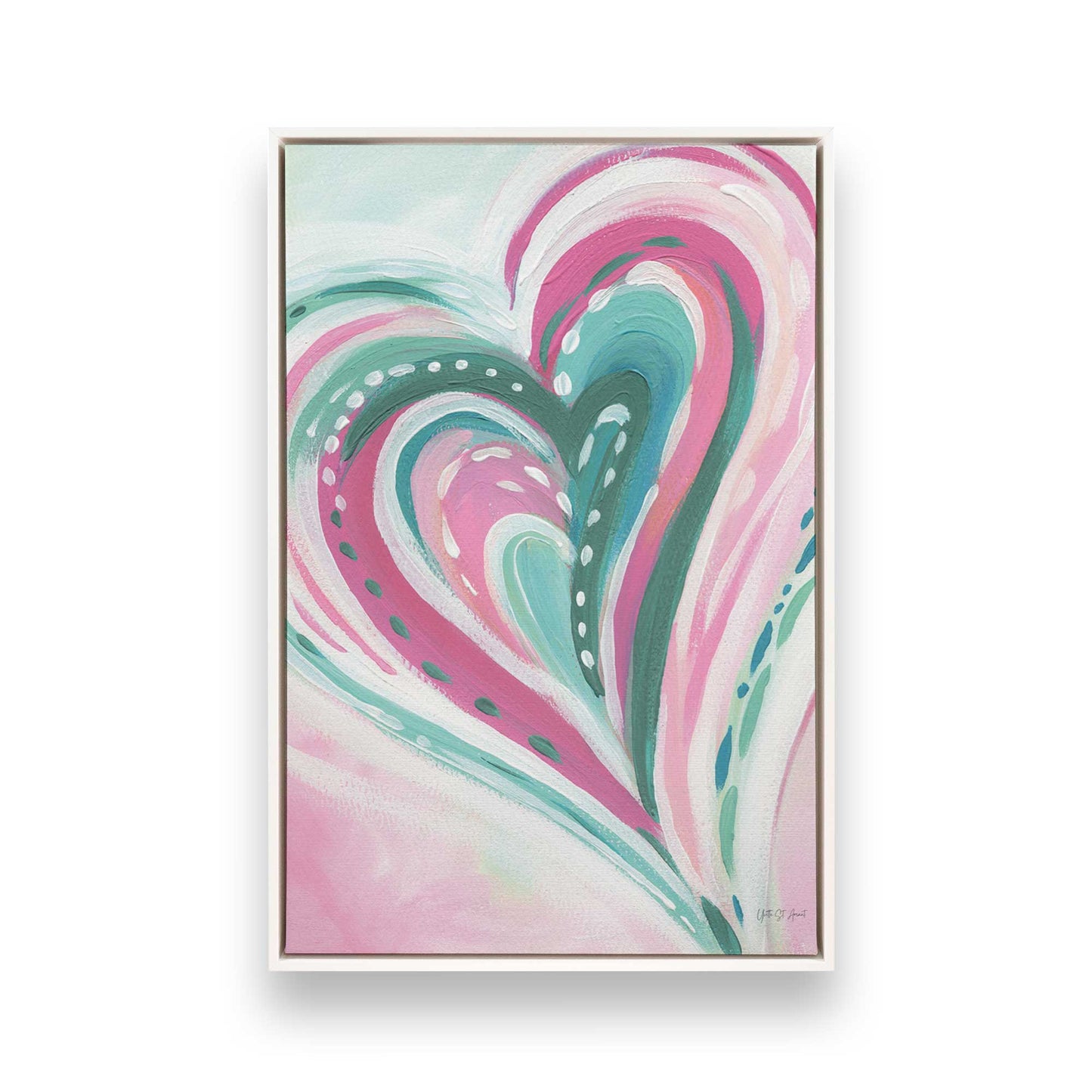 [Color:Opaque White], Picture of art in a White frame