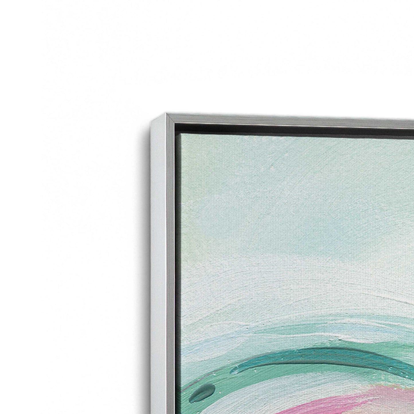 [Color:Polished Chrome], Picture of art in a Polished Chrome frame at an angle