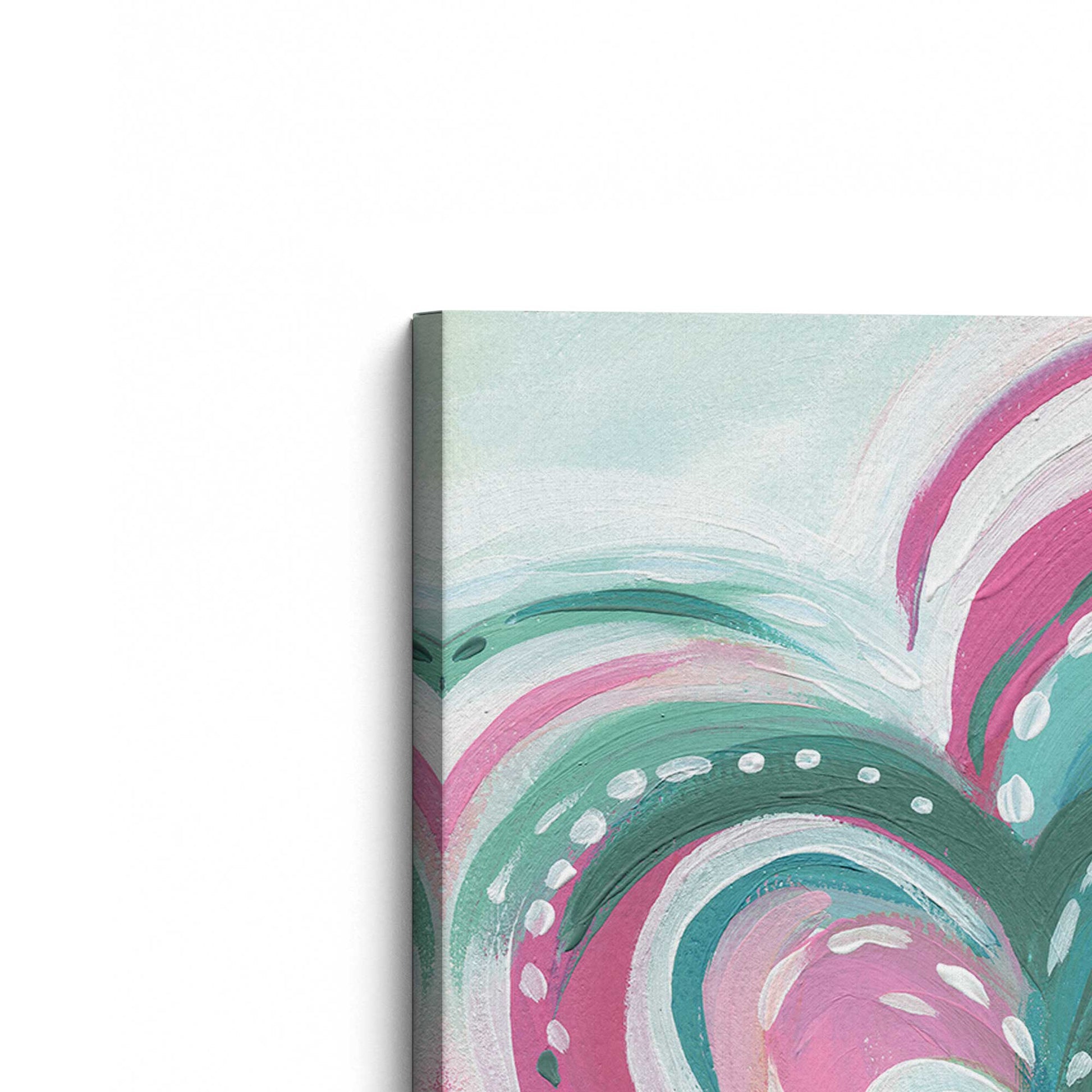 [Color:Stretched Canvas], Picture of the corner of the art