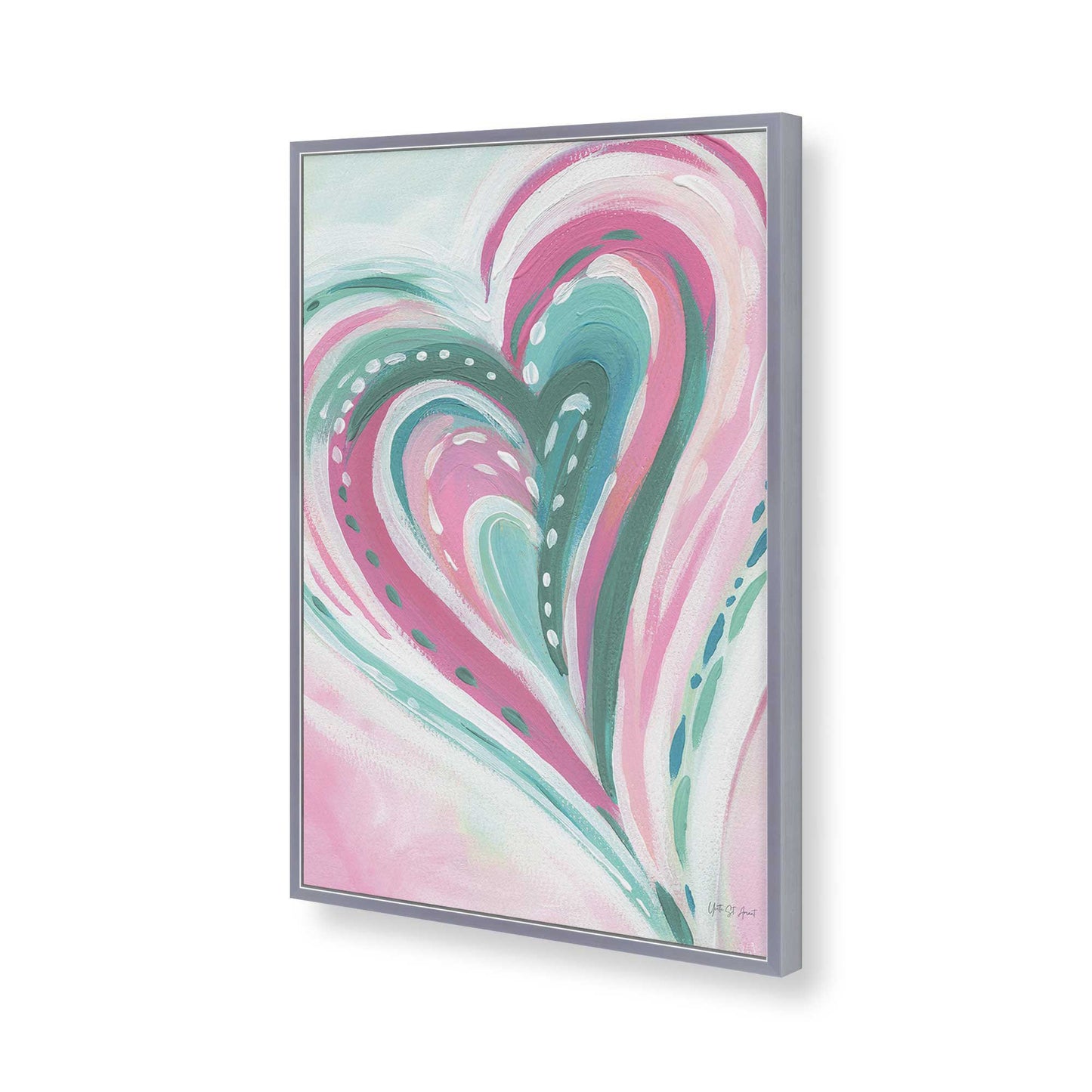 [Color:Polished Chrome], Picture of art in a Polished Chrome frame of the corner