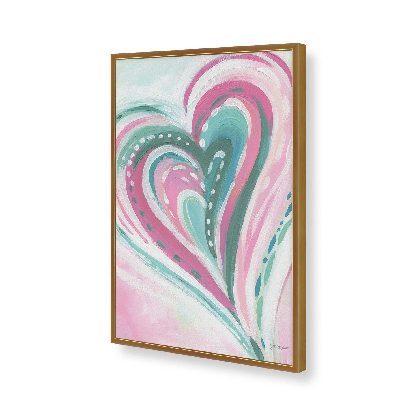 [Color:Polished Gold], Picture of art in a Polished Gold frame of the corner