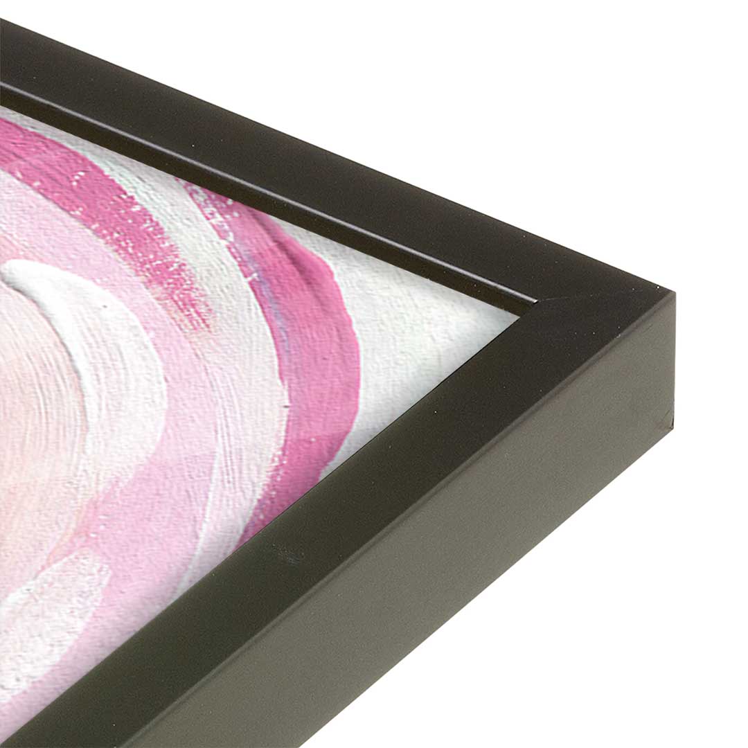 [Color:Satin Black], Picture of art in a Satin Black frame at an angle