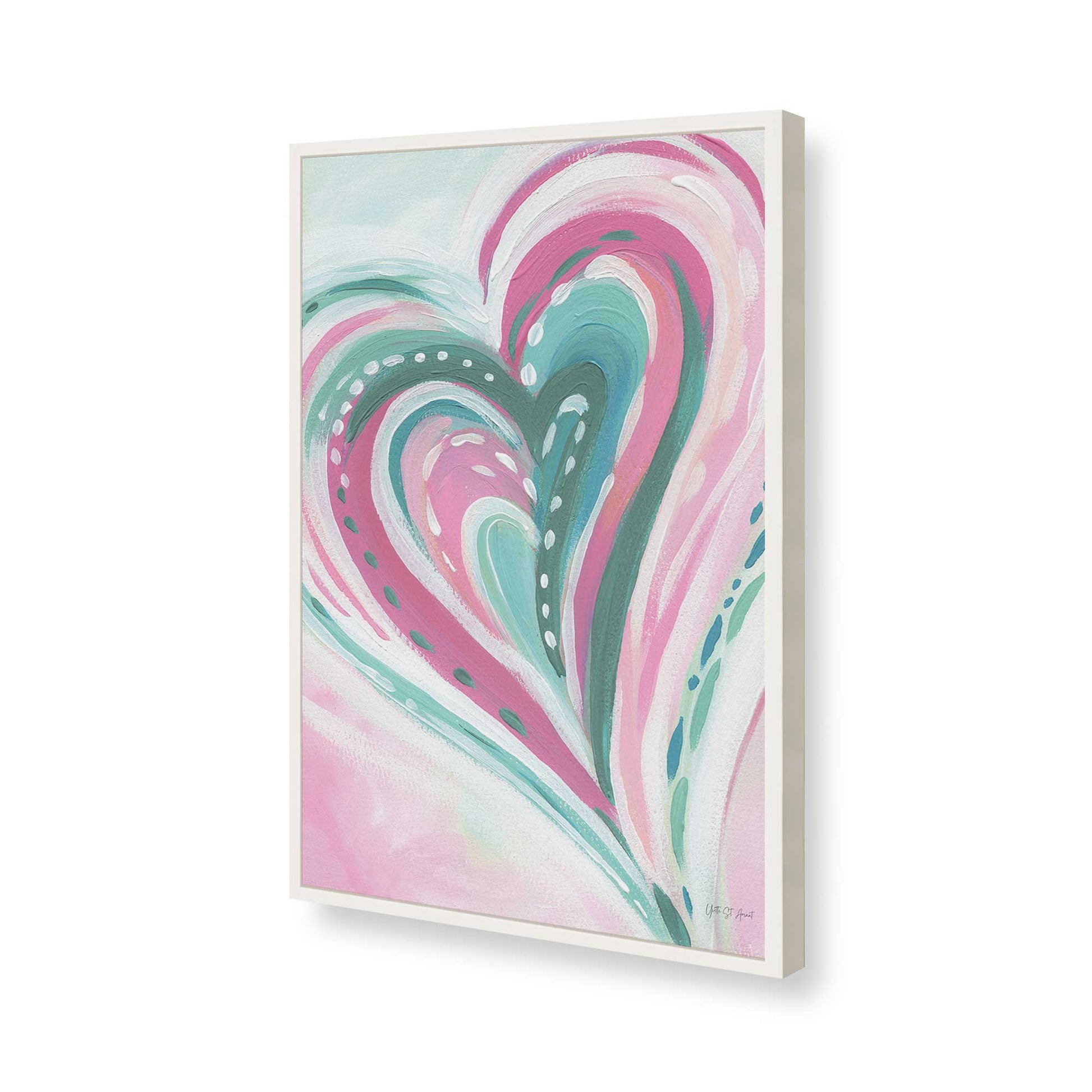 [Color:Opaque White], Picture of art in a Opaque White frame of the corner