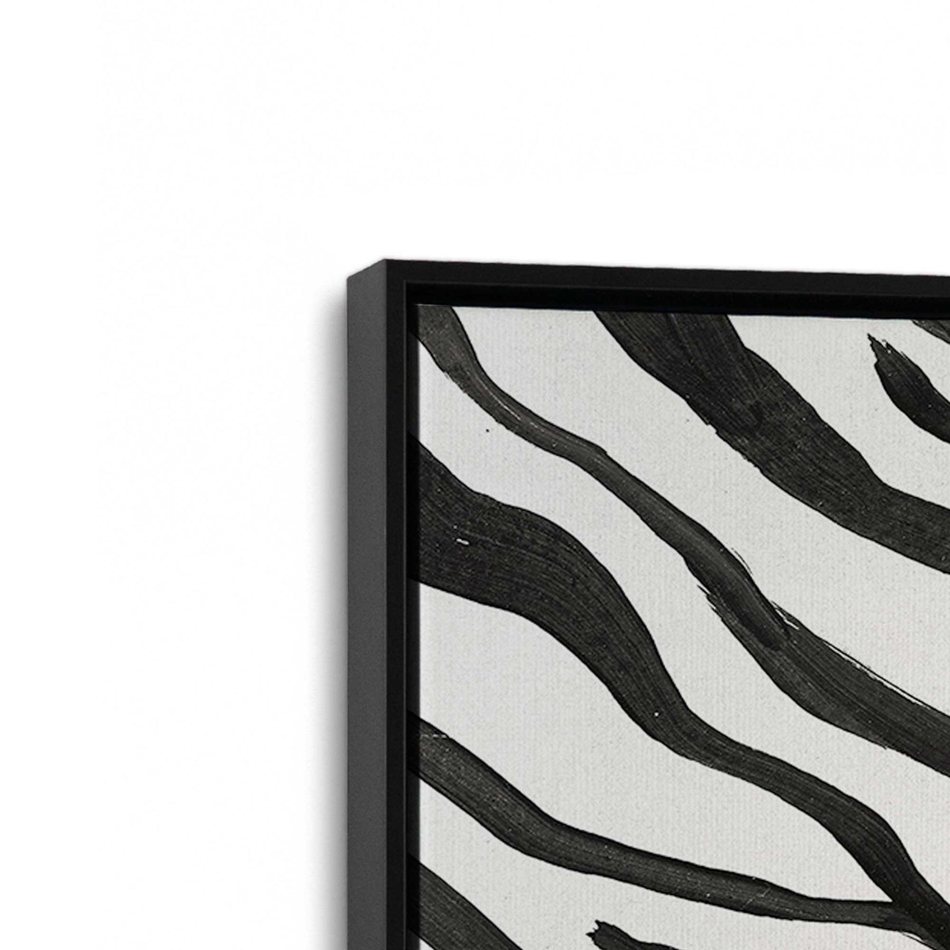 [Color:Satin Black], Picture of art in a Satin Black frame at an angle