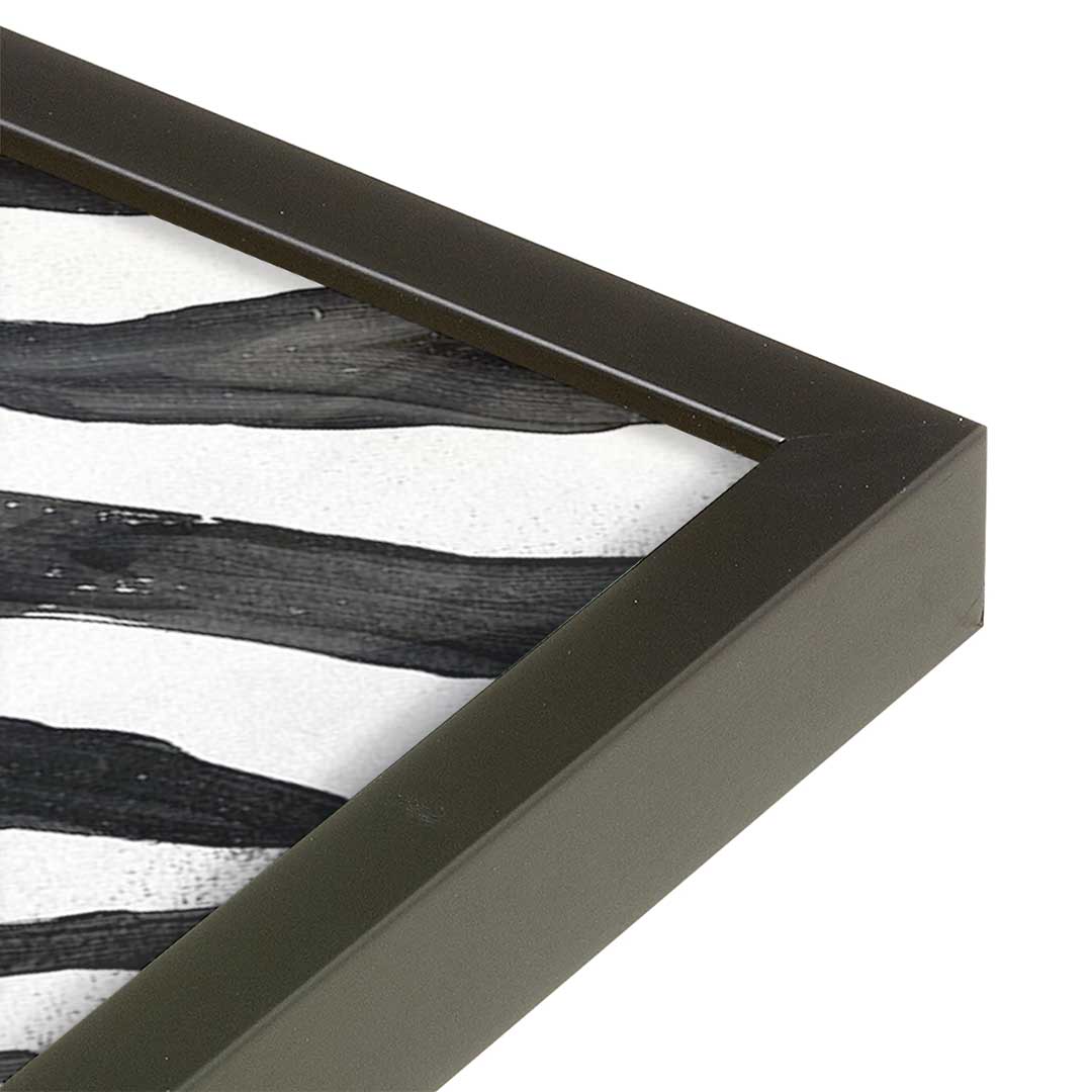 [Color:Satin Black], Picture of art in a Satin Black frame at an angle