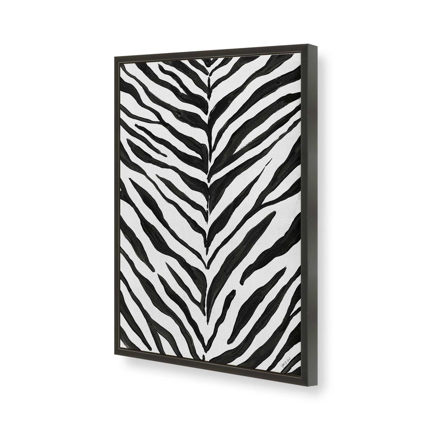 [Color:Satin Black], Picture of art in a Satin Black frame of the corner