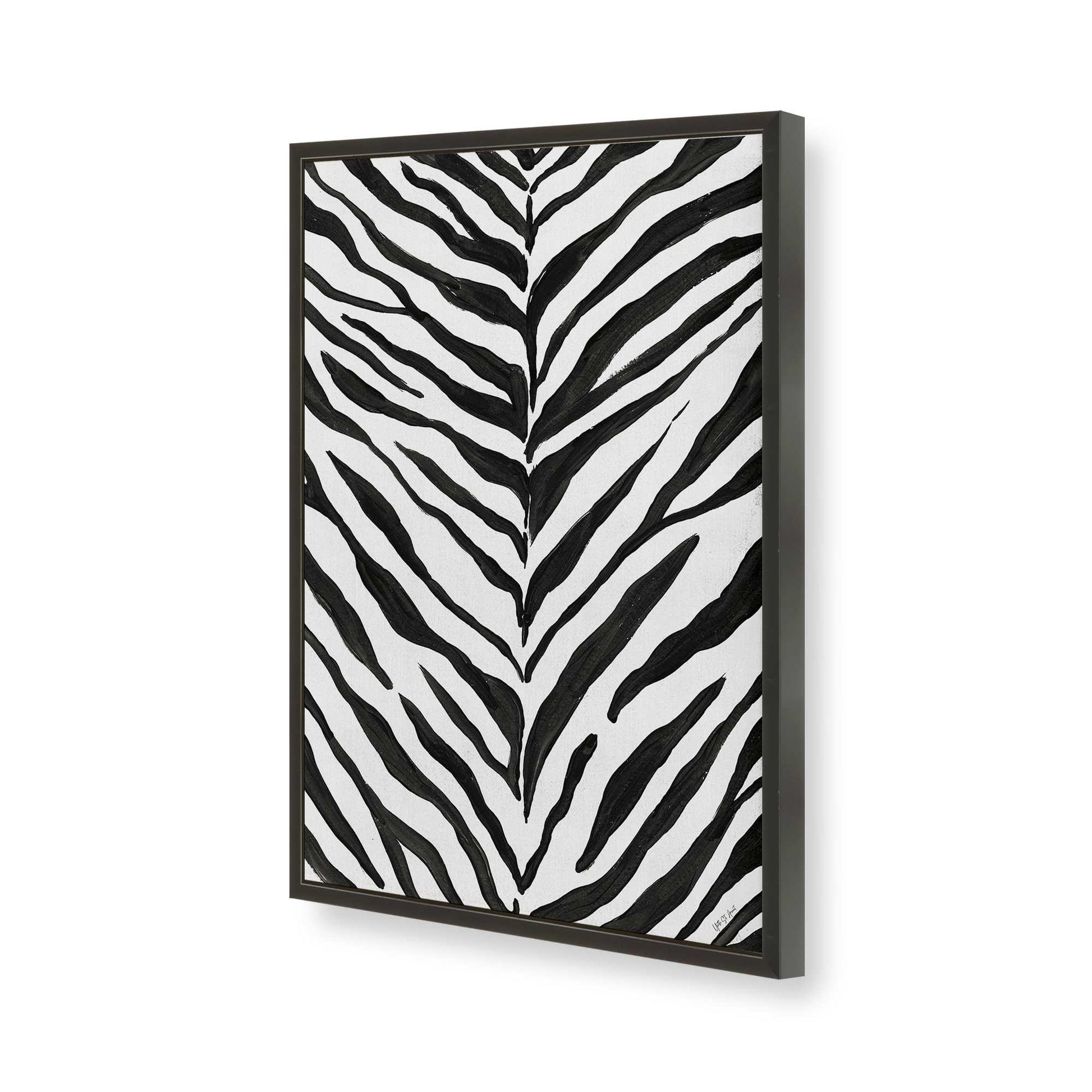 [Color:Satin Black], Picture of art in a Satin Black frame of the corner