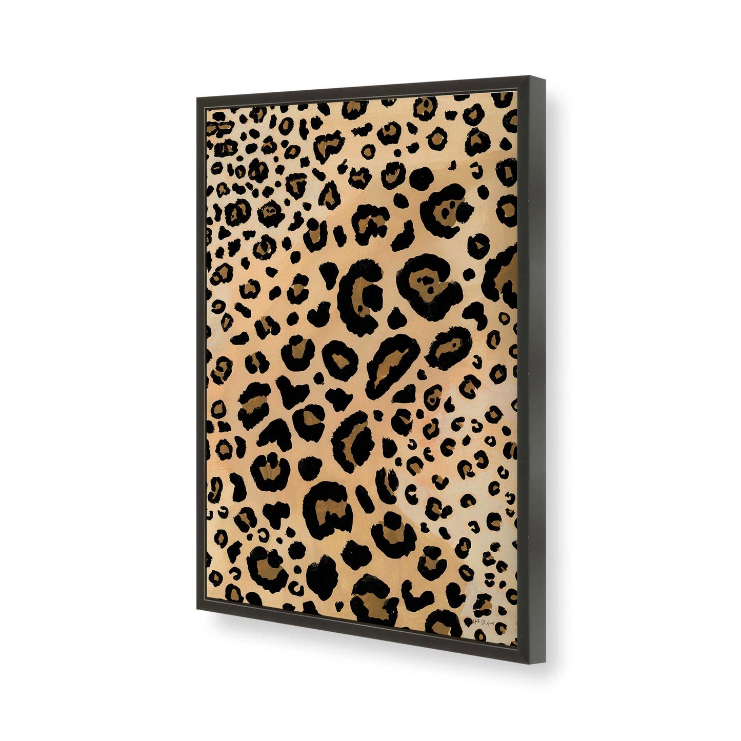 [Color:Satin Black], Picture of art in a Satin Black frame of the corner