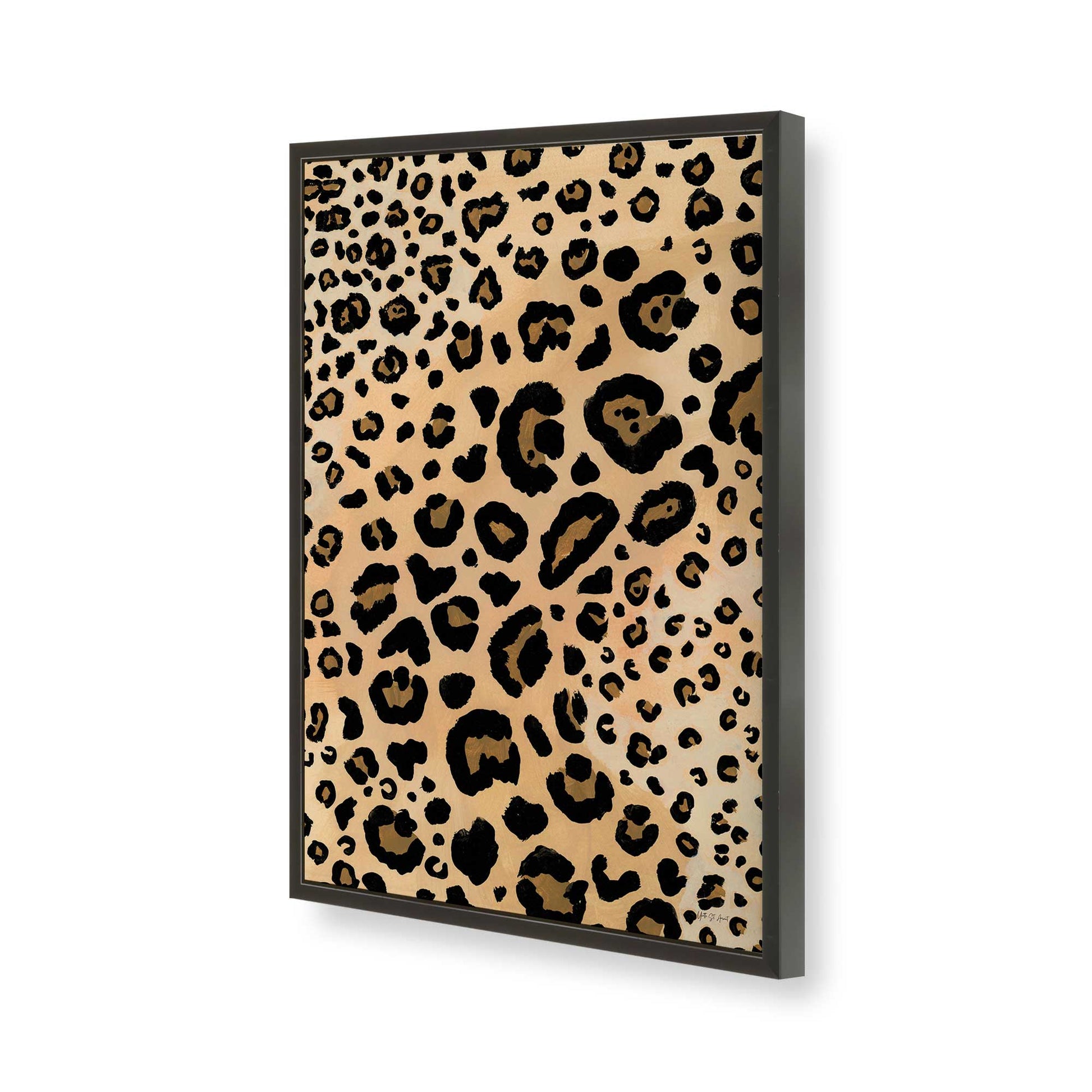 [Color:Satin Black], Picture of art in a Satin Black frame of the corner