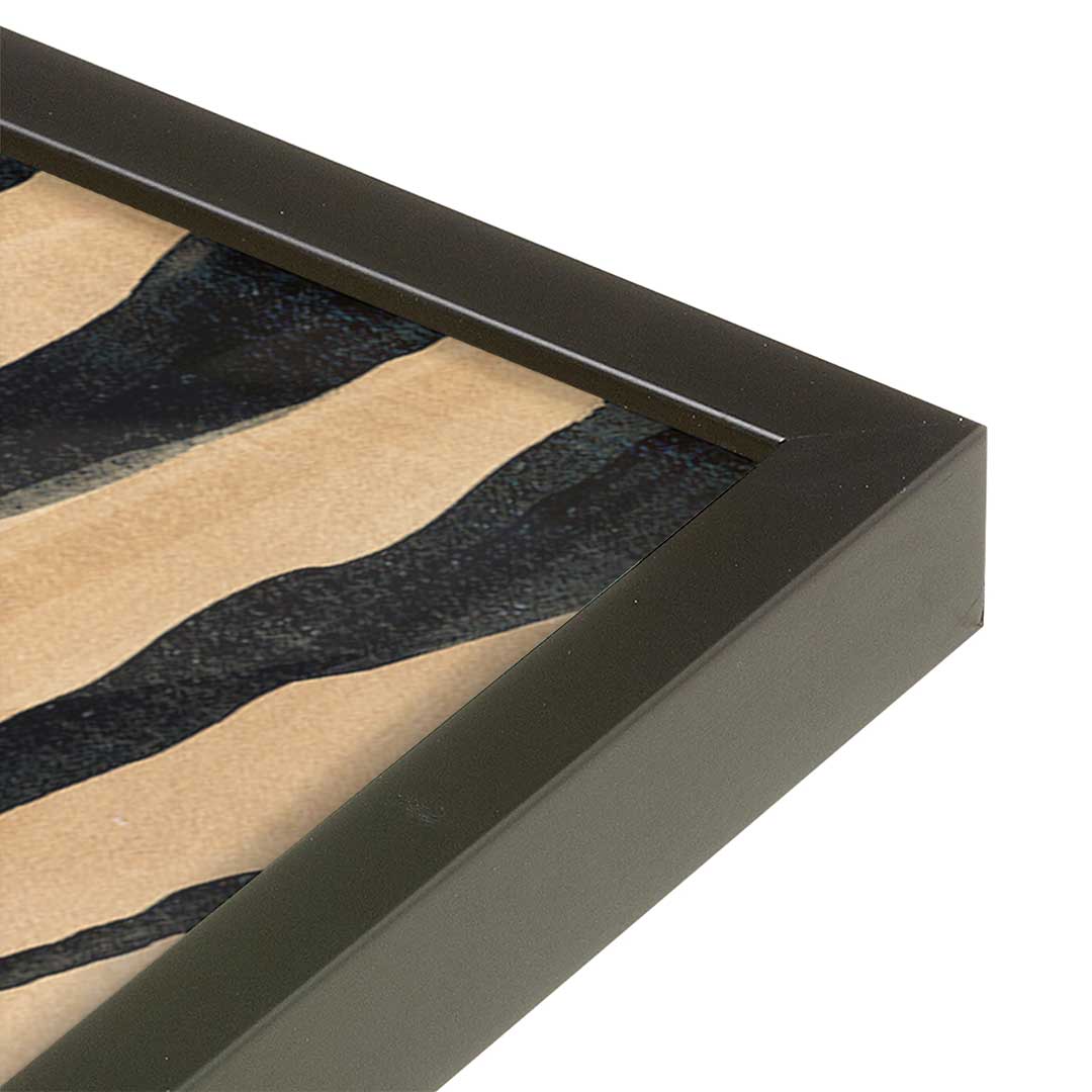 [Color:Satin Black], Picture of art in a Satin Black frame at an angle