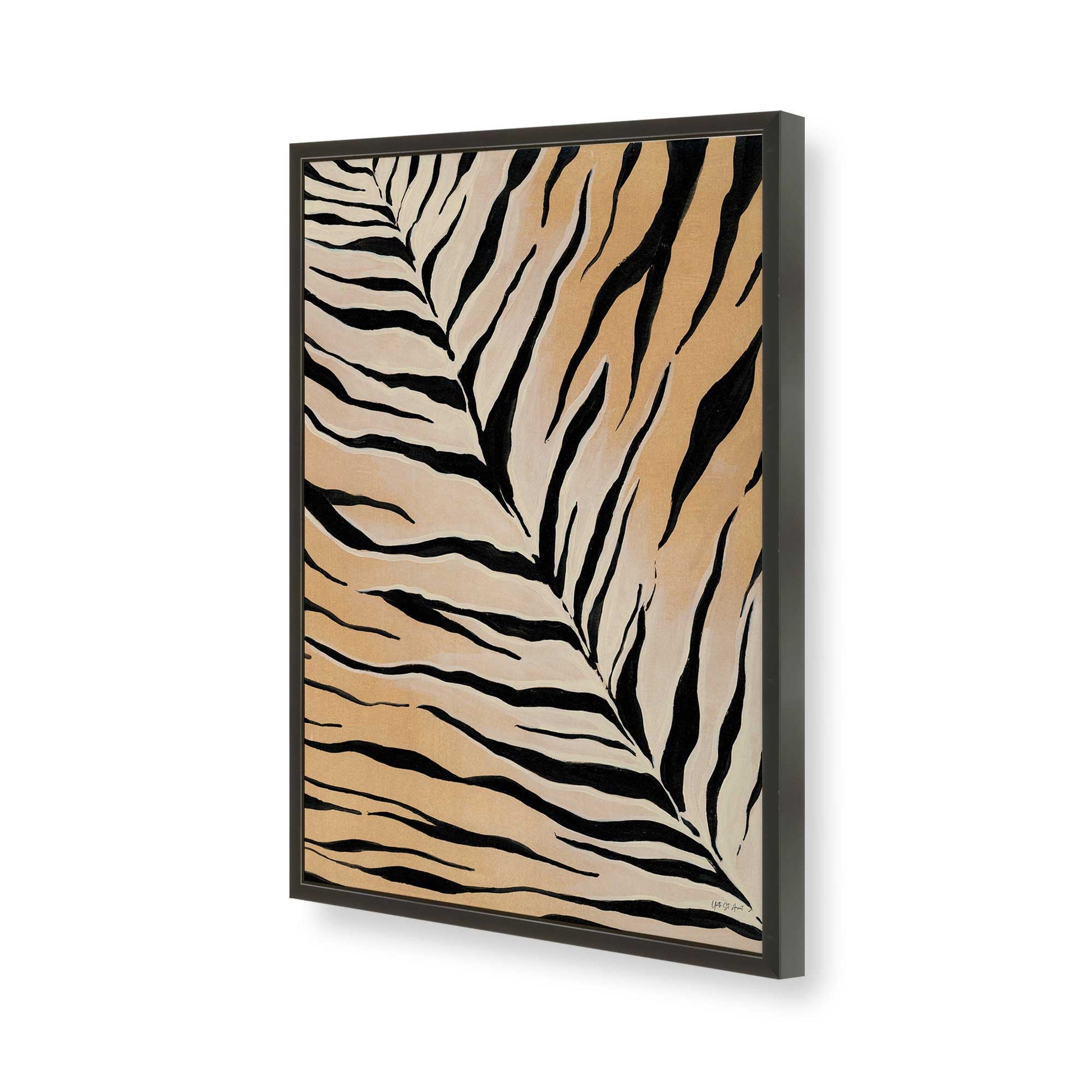 [Color:Satin Black], Picture of art in a Satin Black frame of the corner