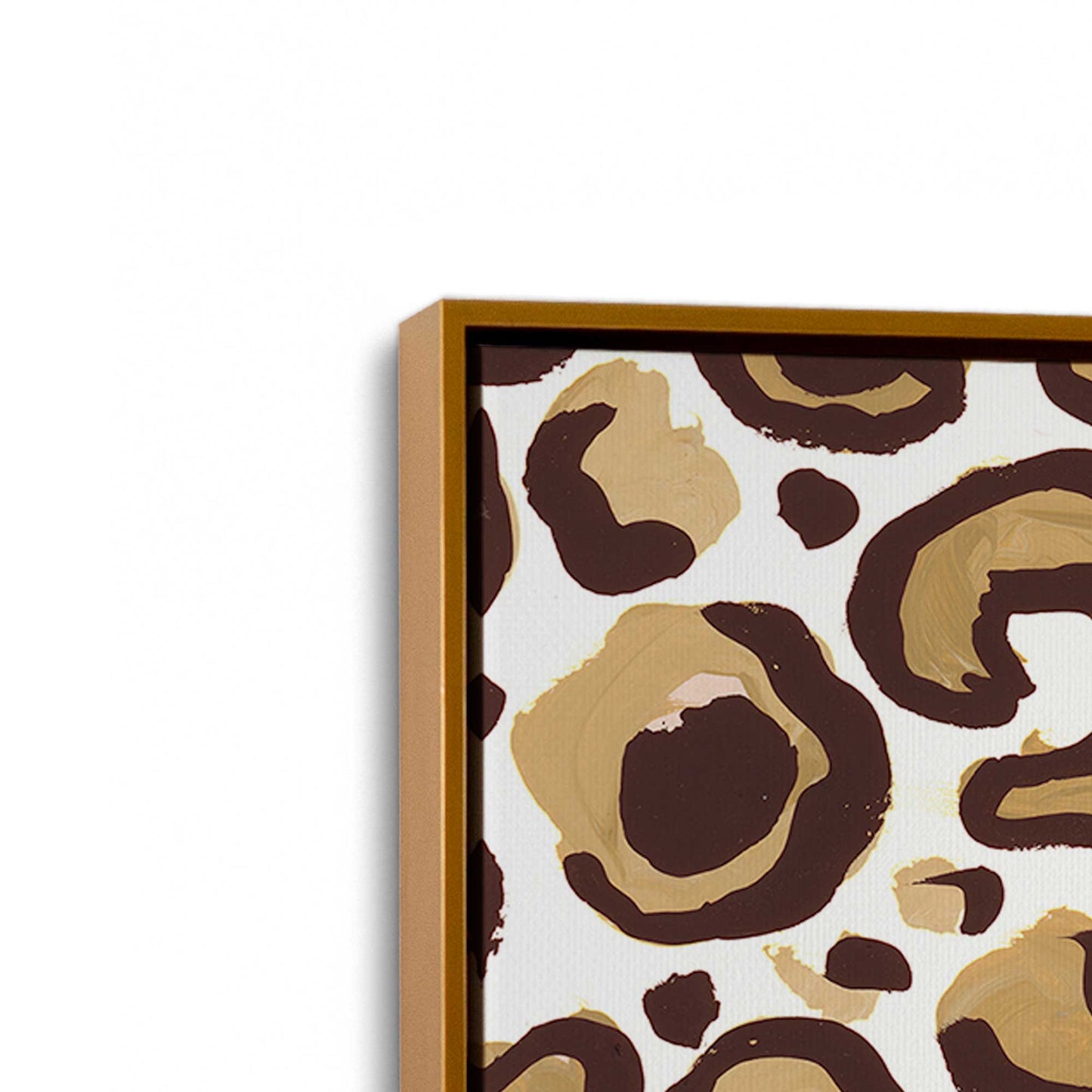 [Color:Polished Gold], Picture of art in a Polished Gold frame at an angle