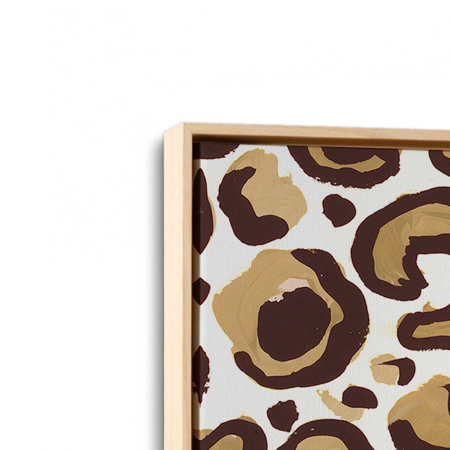 [Color:American Maple], Picture of art in a American Maple frame at an angle