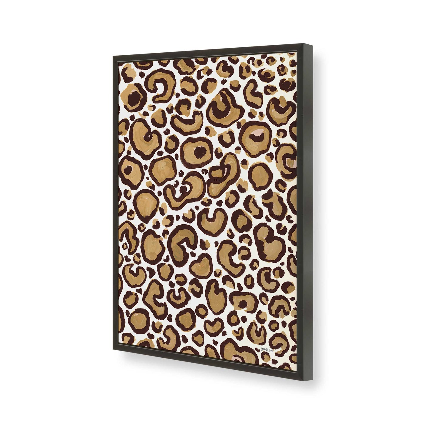 [Color:Satin Black], Picture of art in a Satin Black frame of the corner