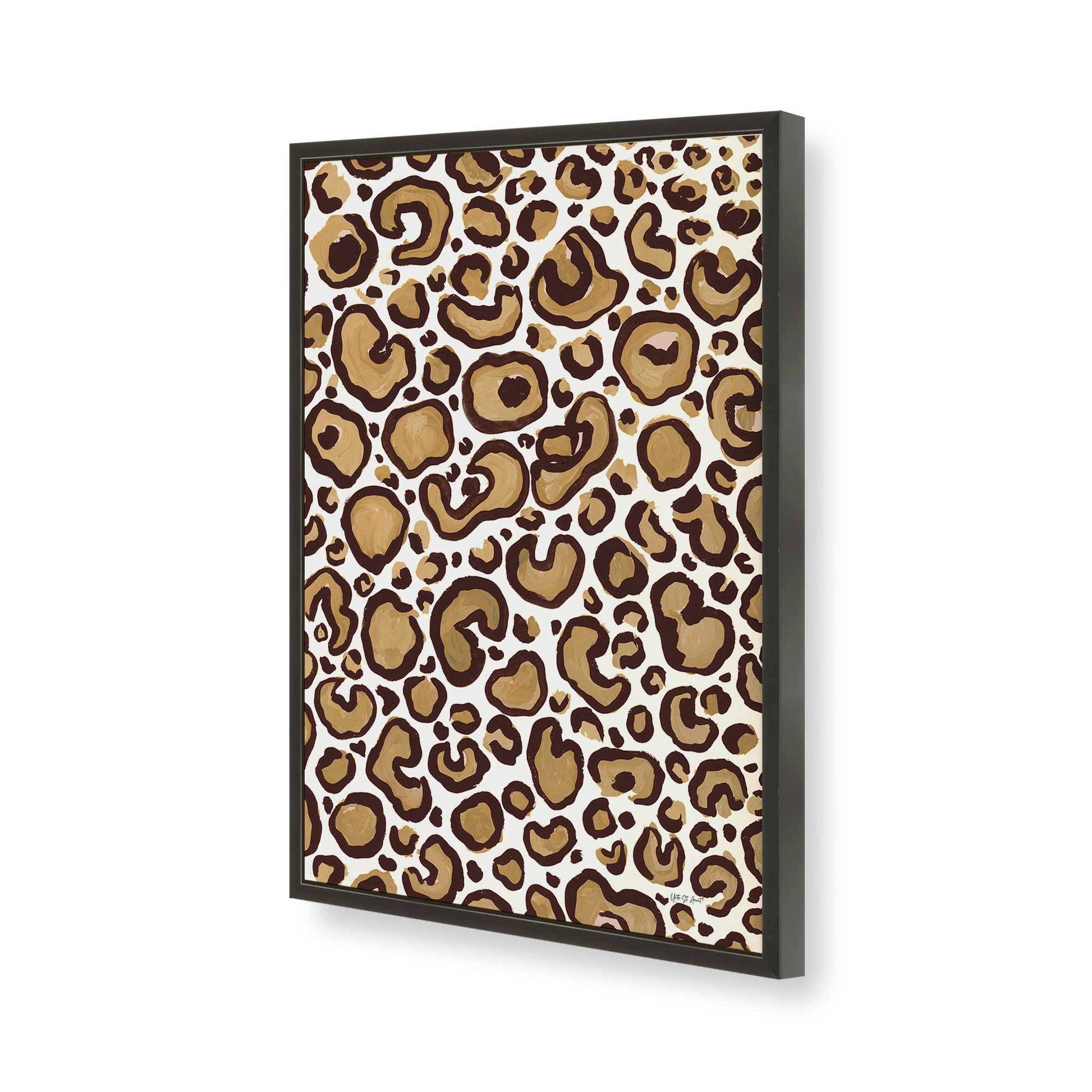 [Color:Satin Black], Picture of art in a Satin Black frame of the corner